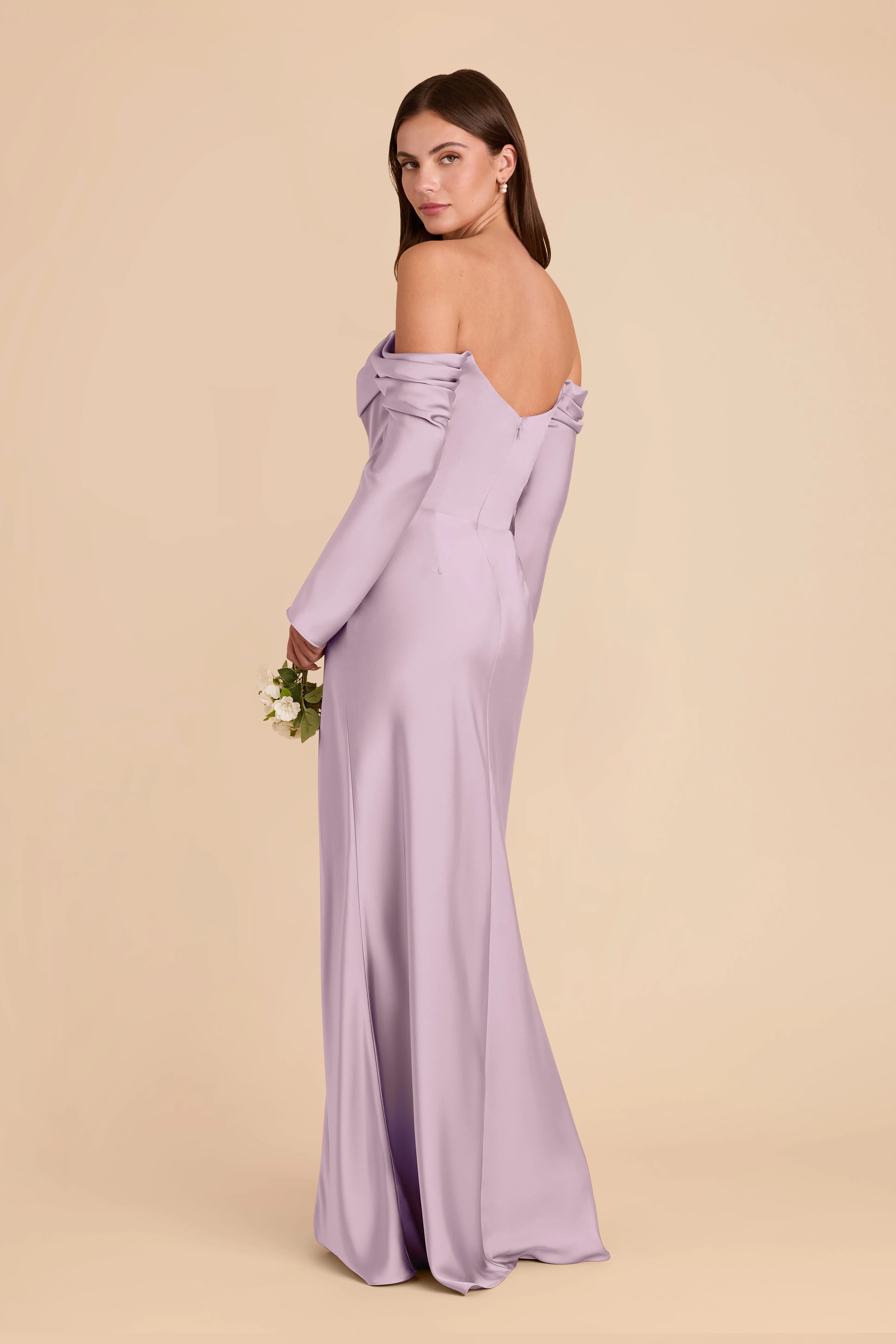 Maya Matte Satin Dress - Lavender sold by Birdy Grey product image thumbnail 5