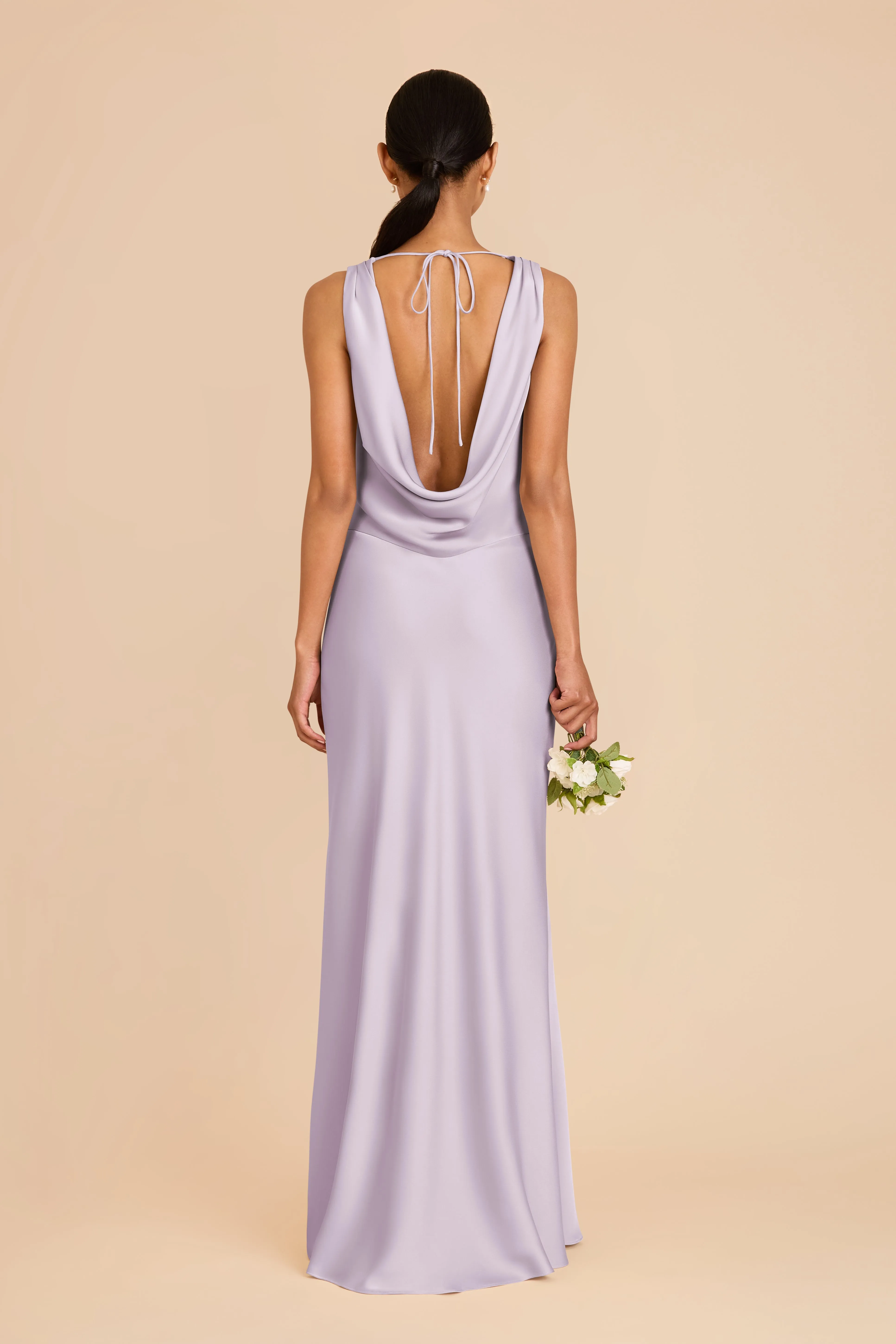 Bonnie Matte Satin Dress - Dusty Lilac sold by Birdy Grey product image thumbnail 5