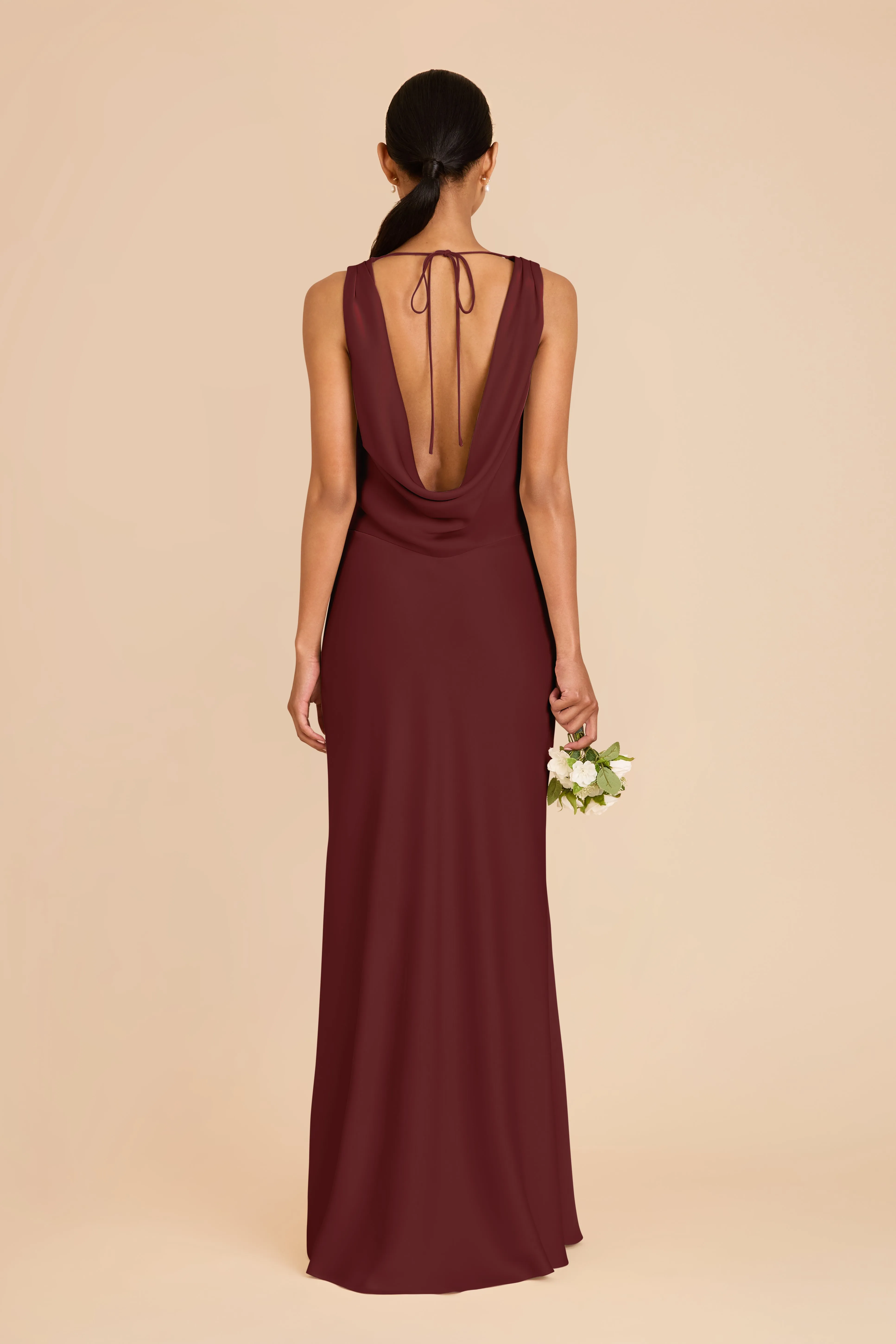 Bonnie Matte Satin Dress - Cabernet sold by Birdy Grey product image thumbnail 5