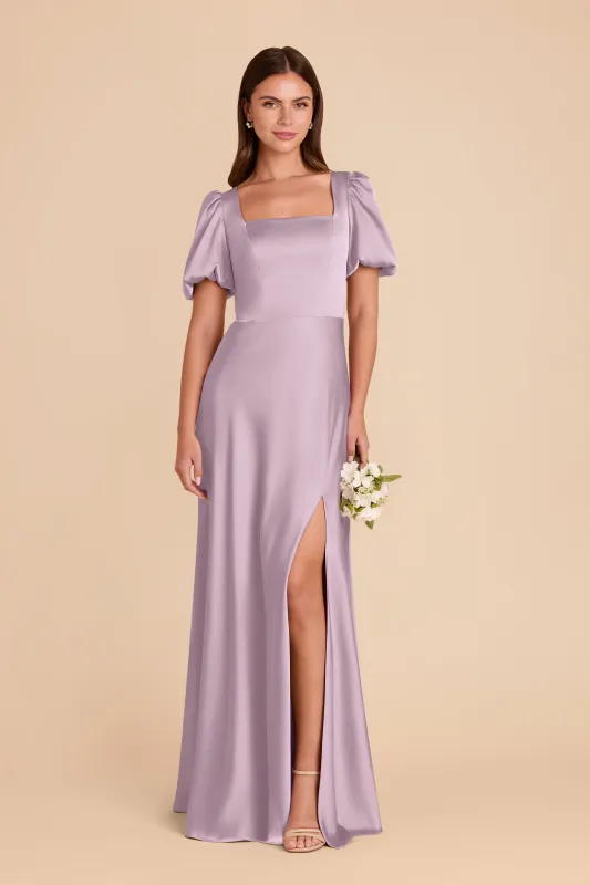 Judy Matte Satin Dress - Lavender sold by Birdy Grey