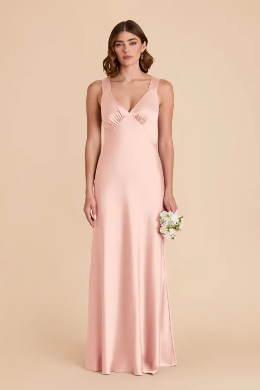 Veronica Matte Satin Dress - Blush Pink sold by Birdy Grey