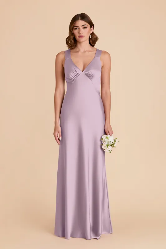 Veronica Matte Satin Dress - Lavender sold by Birdy Grey