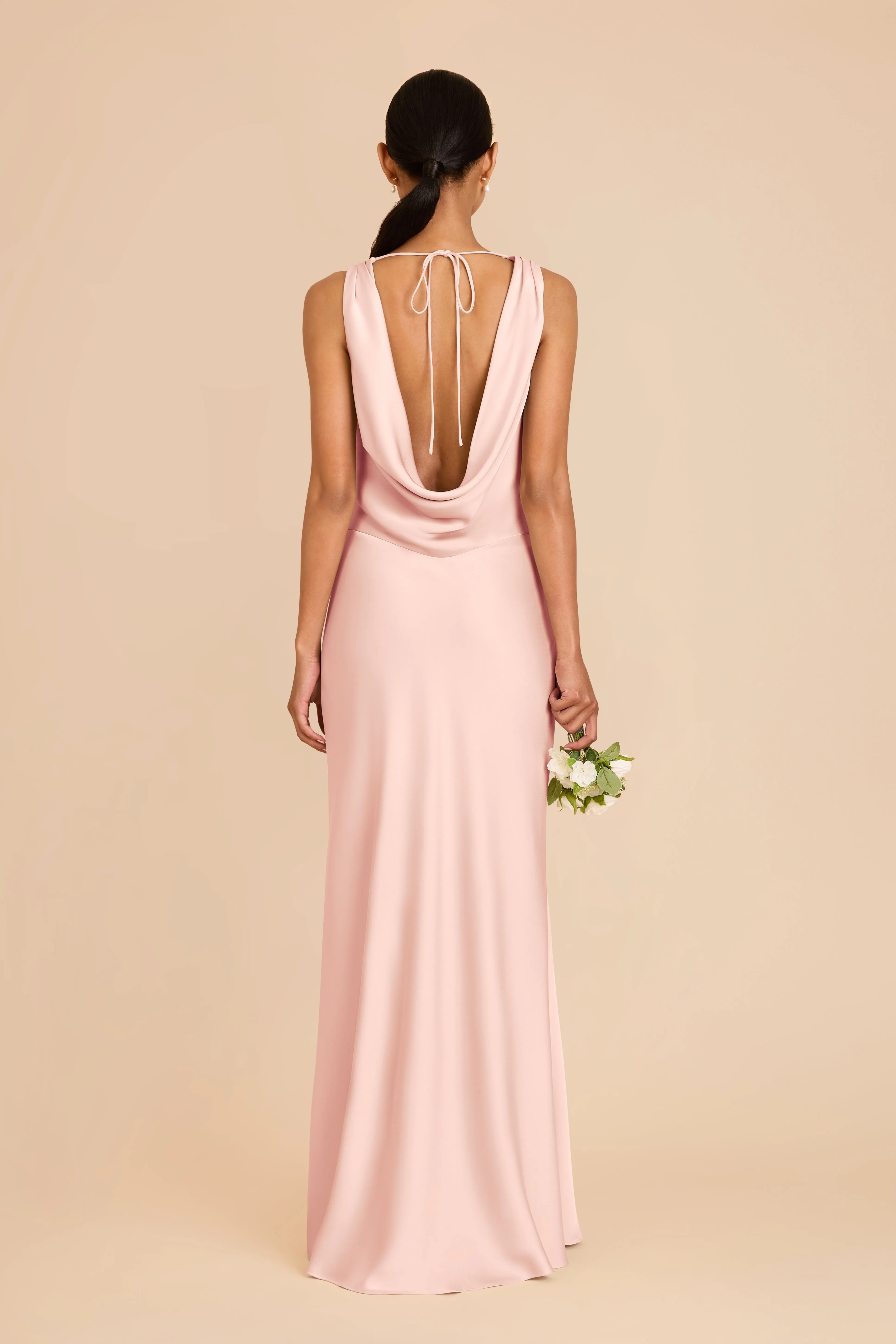 Bonnie Matte Satin Dress - Blush Pink sold by Birdy Grey product image thumbnail 5
