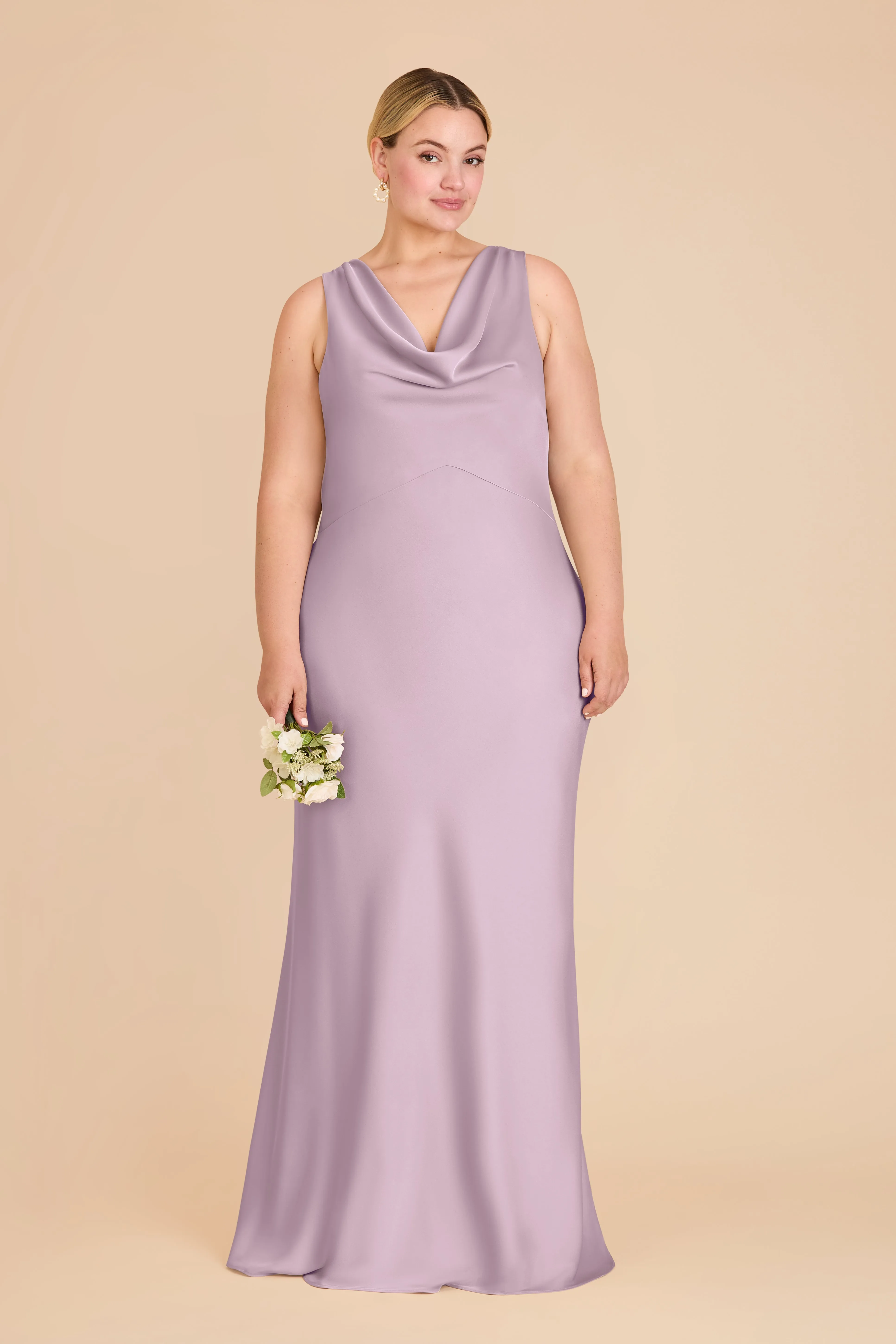 Bonnie Matte Satin Dress - Lavender sold by Birdy Grey product image thumbnail 2