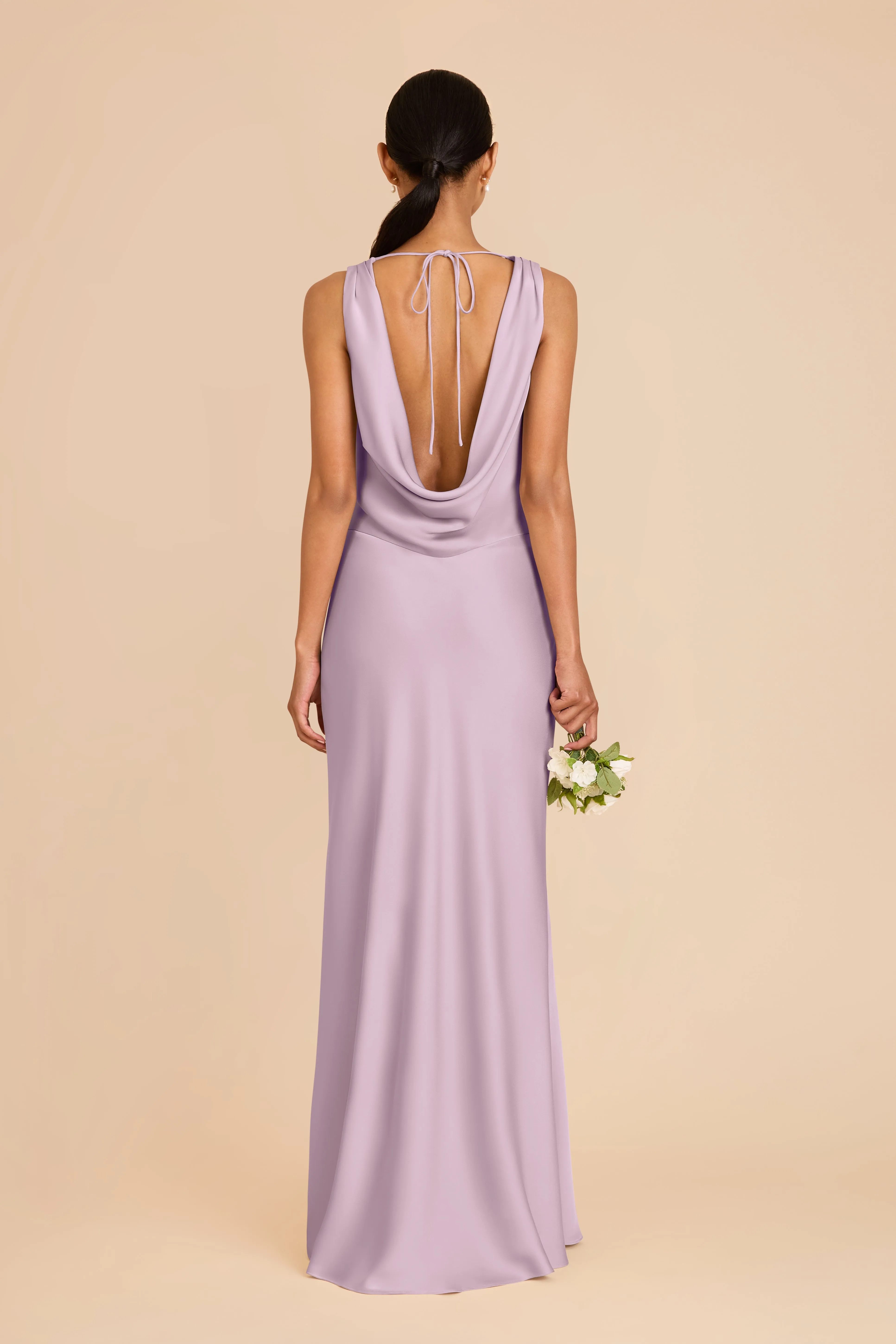 Bonnie Matte Satin Dress - Lavender sold by Birdy Grey product image thumbnail 5