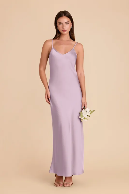 Alice Matte Satin Dress - Lavender sold by Birdy Grey