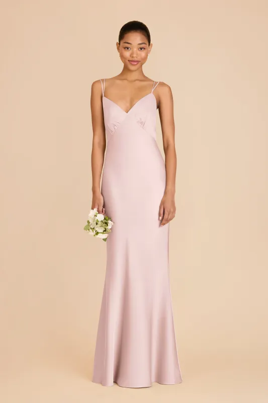 Dasha Matte Satin Dress - Pale Blush sold by Birdy Grey