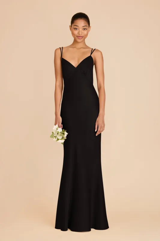 Dasha Matte Satin Dress - Black sold by Birdy Grey