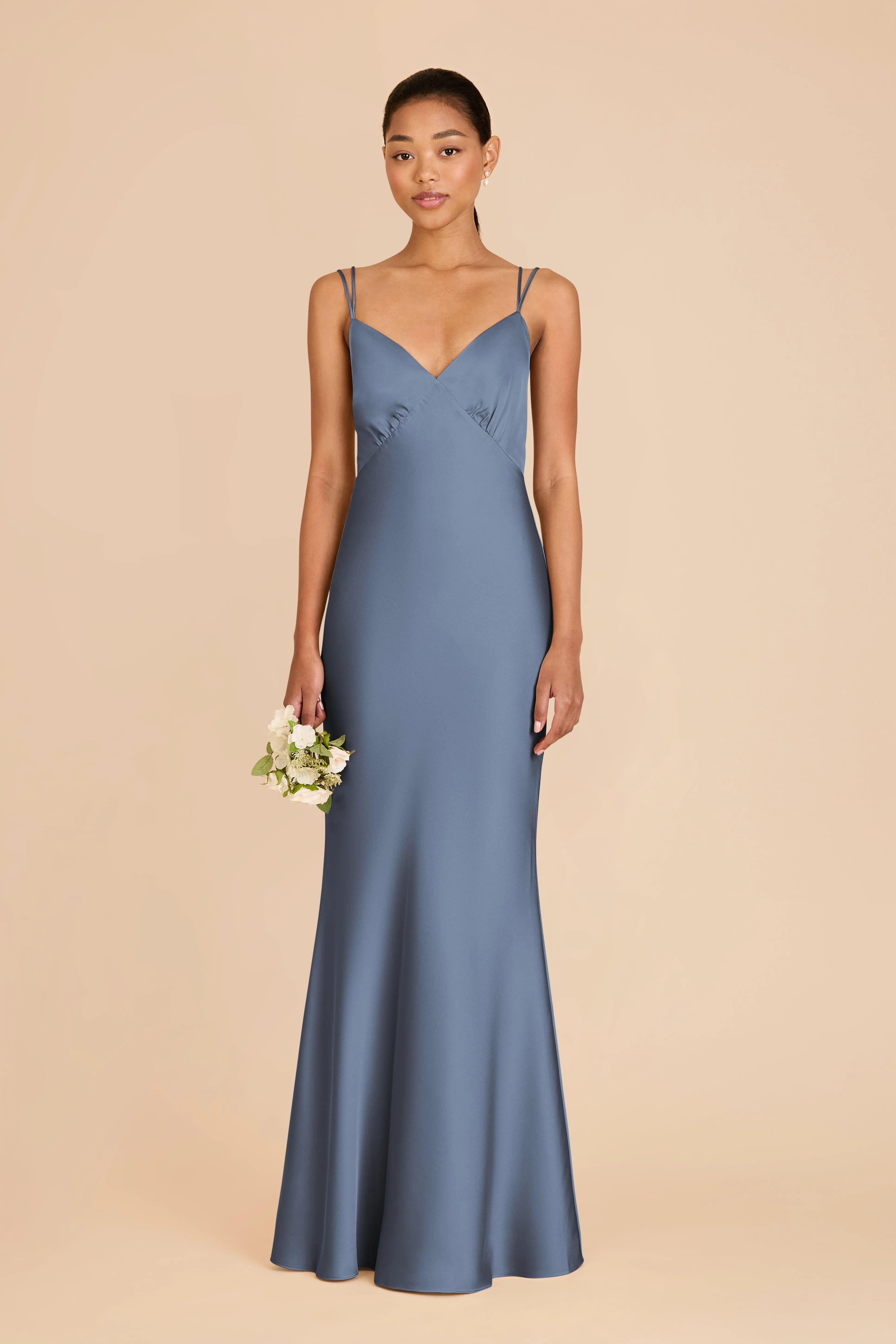 Dasha Matte Satin Dress - French Blue sold by Birdy Grey product image thumbnail 2