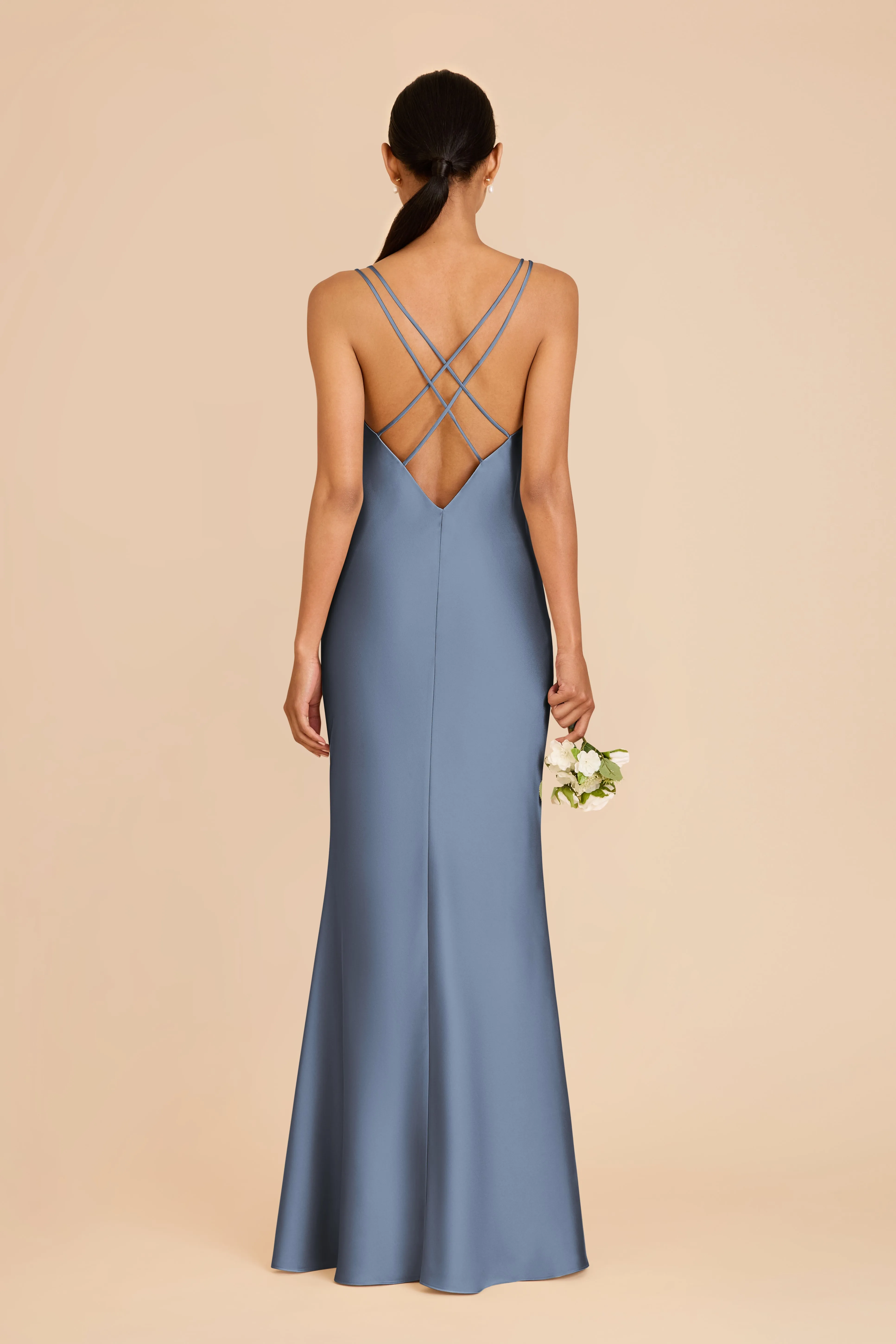 Dasha Matte Satin Dress - French Blue sold by Birdy Grey product image thumbnail 5