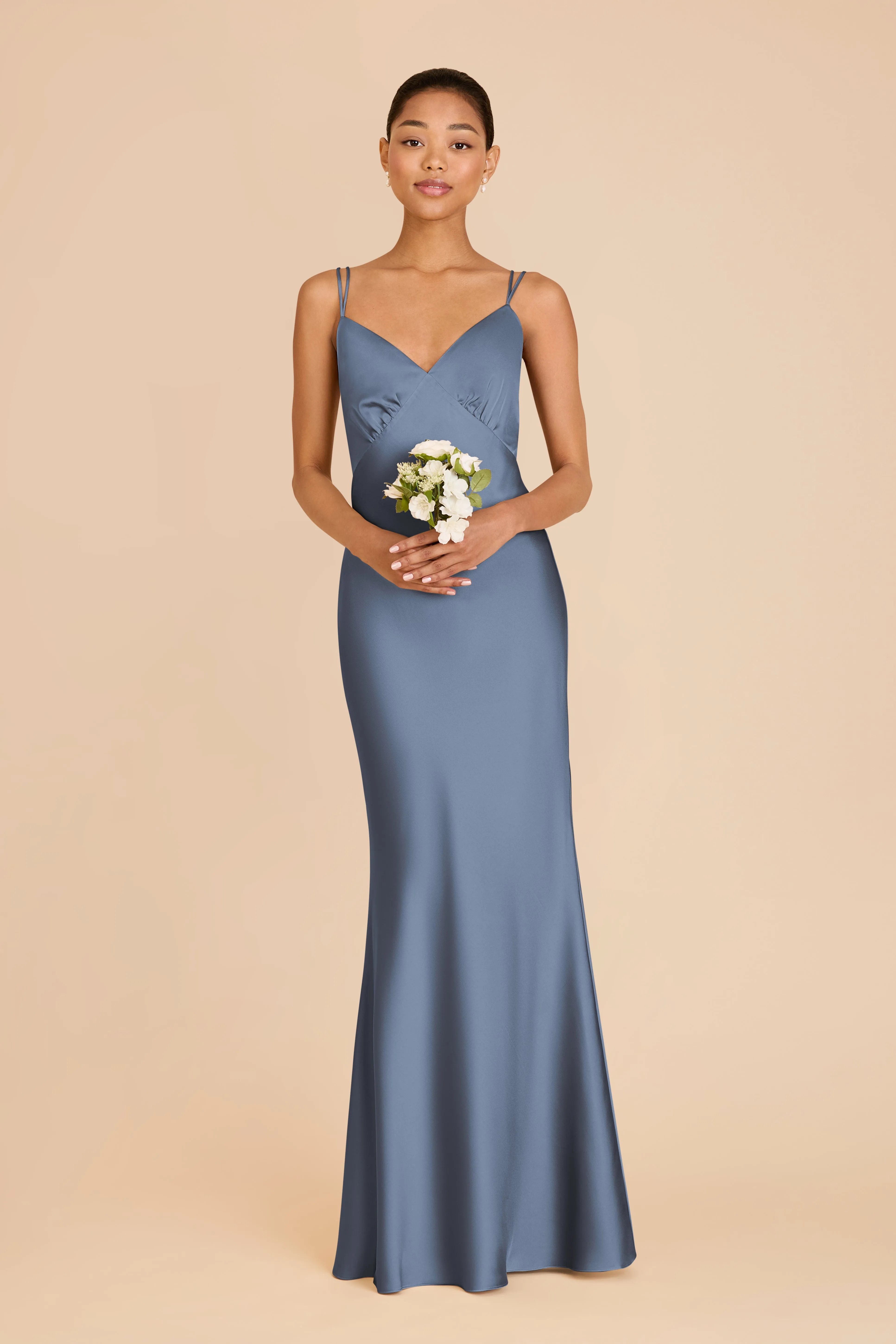Dasha Matte Satin Dress - French Blue sold by Birdy Grey product image thumbnail 3