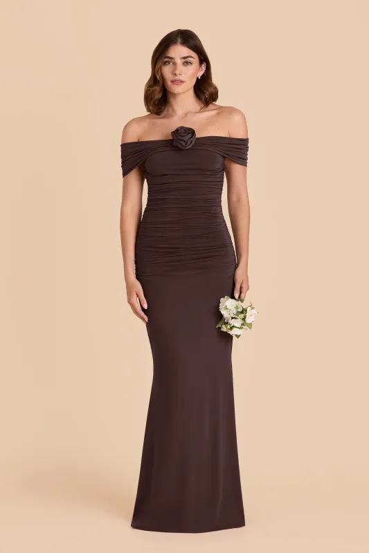 Denise Luxe Knit Dress - Espresso sold by Birdy Grey