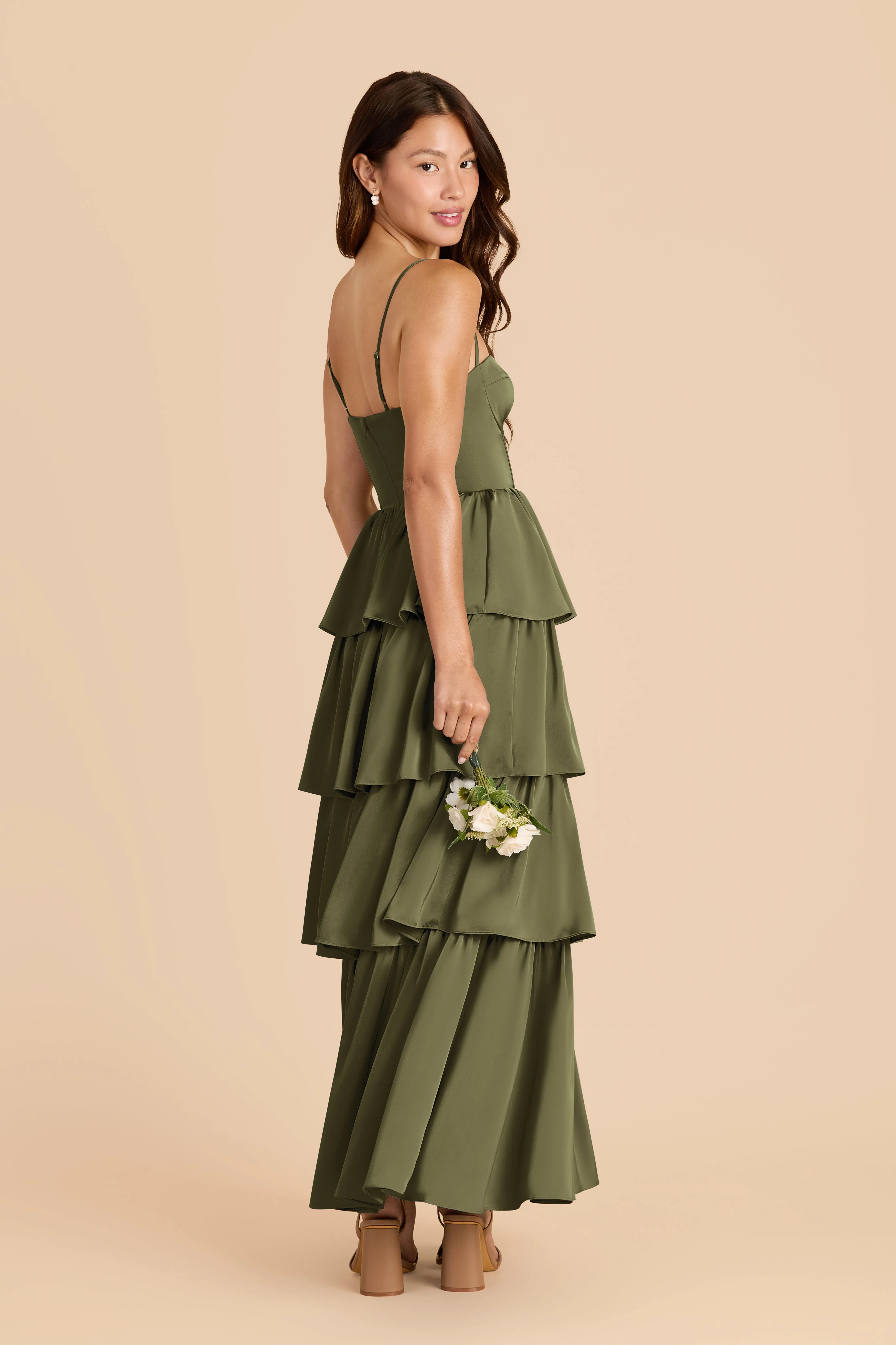 Lola Matte Satin Dress - Martini sold by Birdy Grey product image thumbnail 3