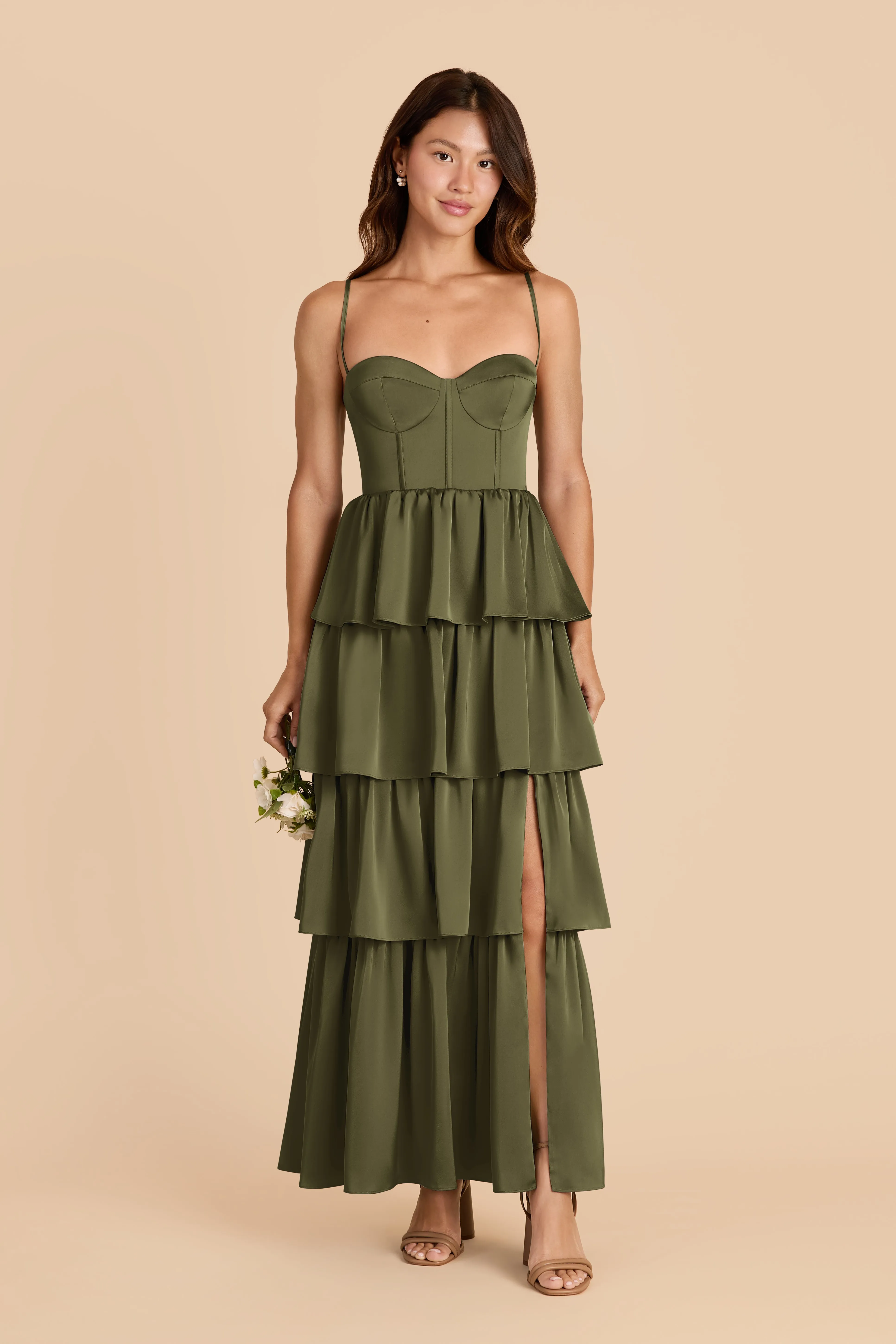 Lola Matte Satin Dress - Martini sold by Birdy Grey