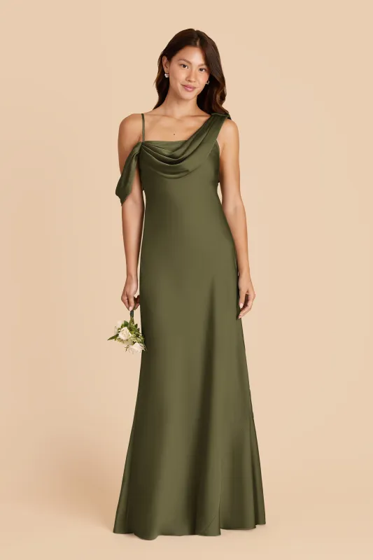 Freya Matte Satin Dress - Martini sold by Birdy Grey