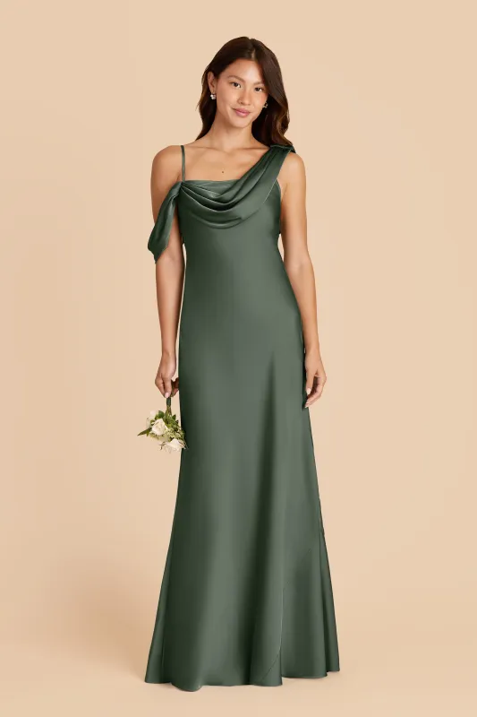 Freya Matte Satin Dress - Eucalyptus sold by Birdy Grey