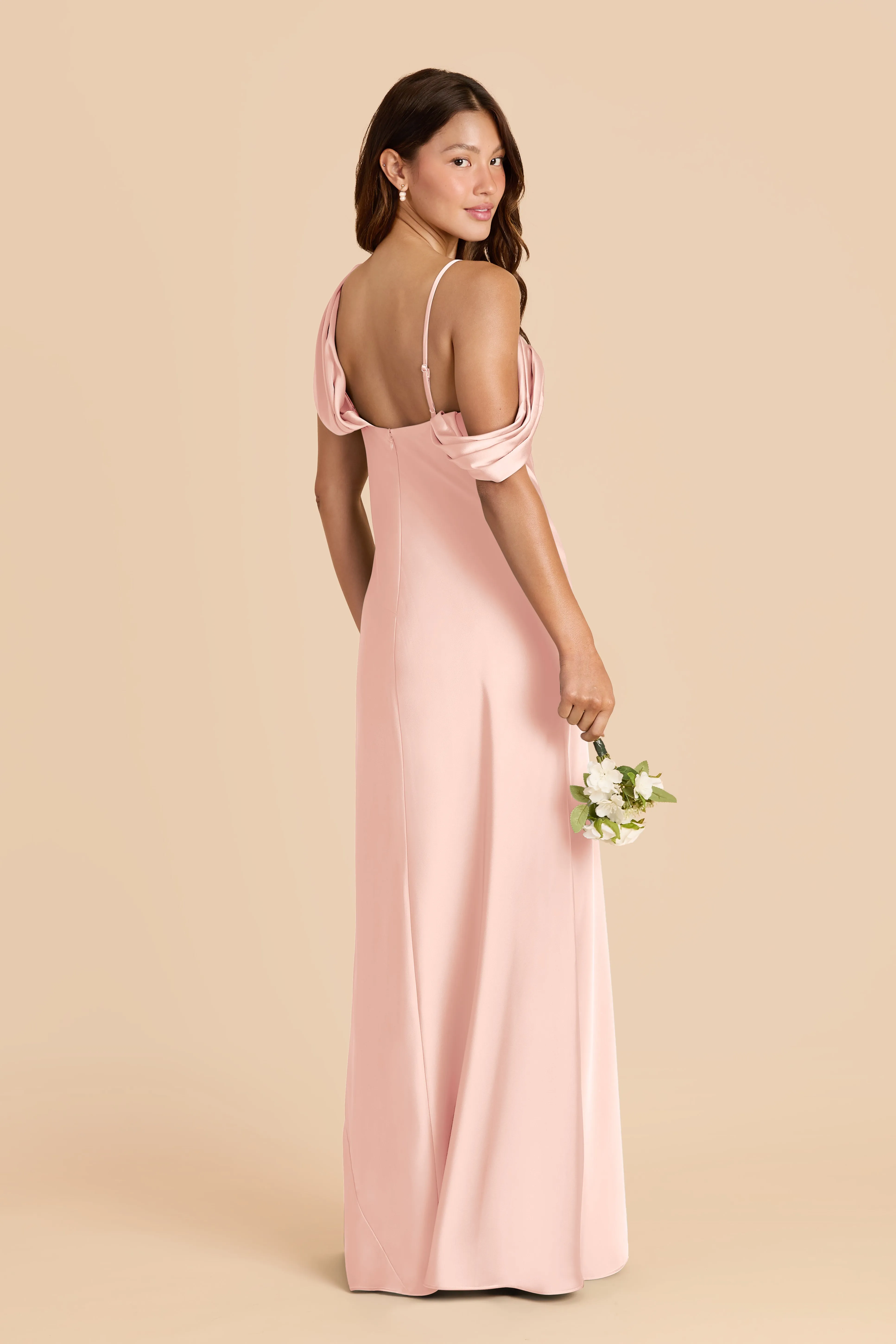 Freya Matte Satin Dress - Blush Pink sold by Birdy Grey product image thumbnail 3