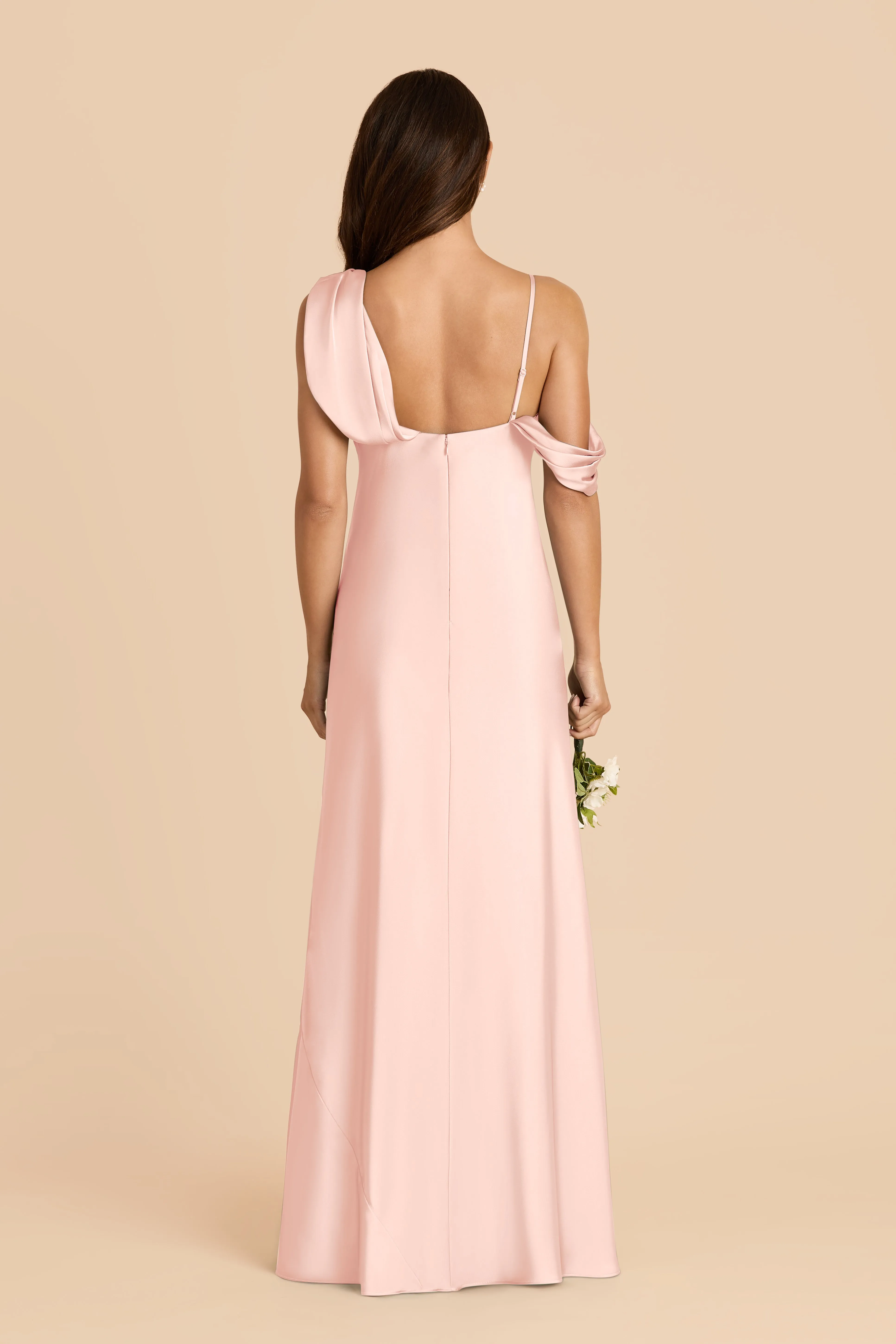 Freya Matte Satin Dress - Blush Pink sold by Birdy Grey product image thumbnail 4