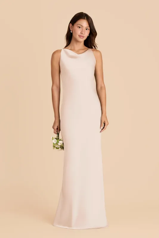 Destiny Matte Satin Dress - Champagne sold by Birdy Grey