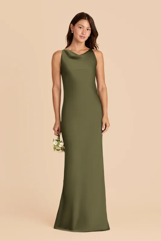 Destiny Matte Satin Dress - Martini sold by Birdy Grey