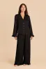 Esther Ruffled Long Sleeve Pajama Set - Black sold by Birdy Grey