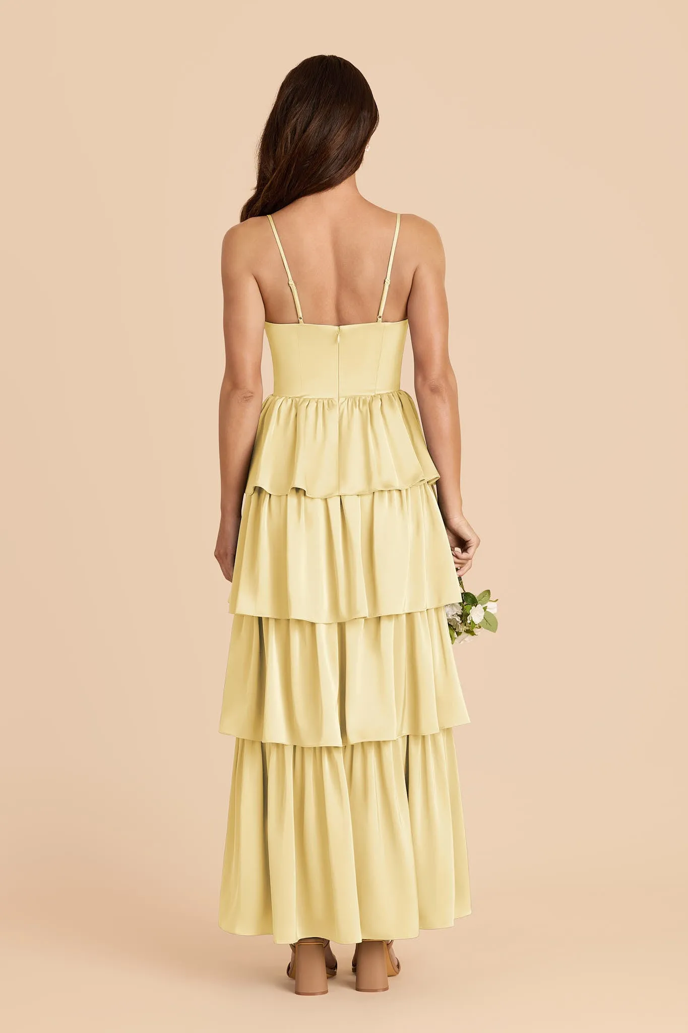 Lola Matte Satin Dress - Lemon Sorbet sold by Birdy Grey product image thumbnail 4