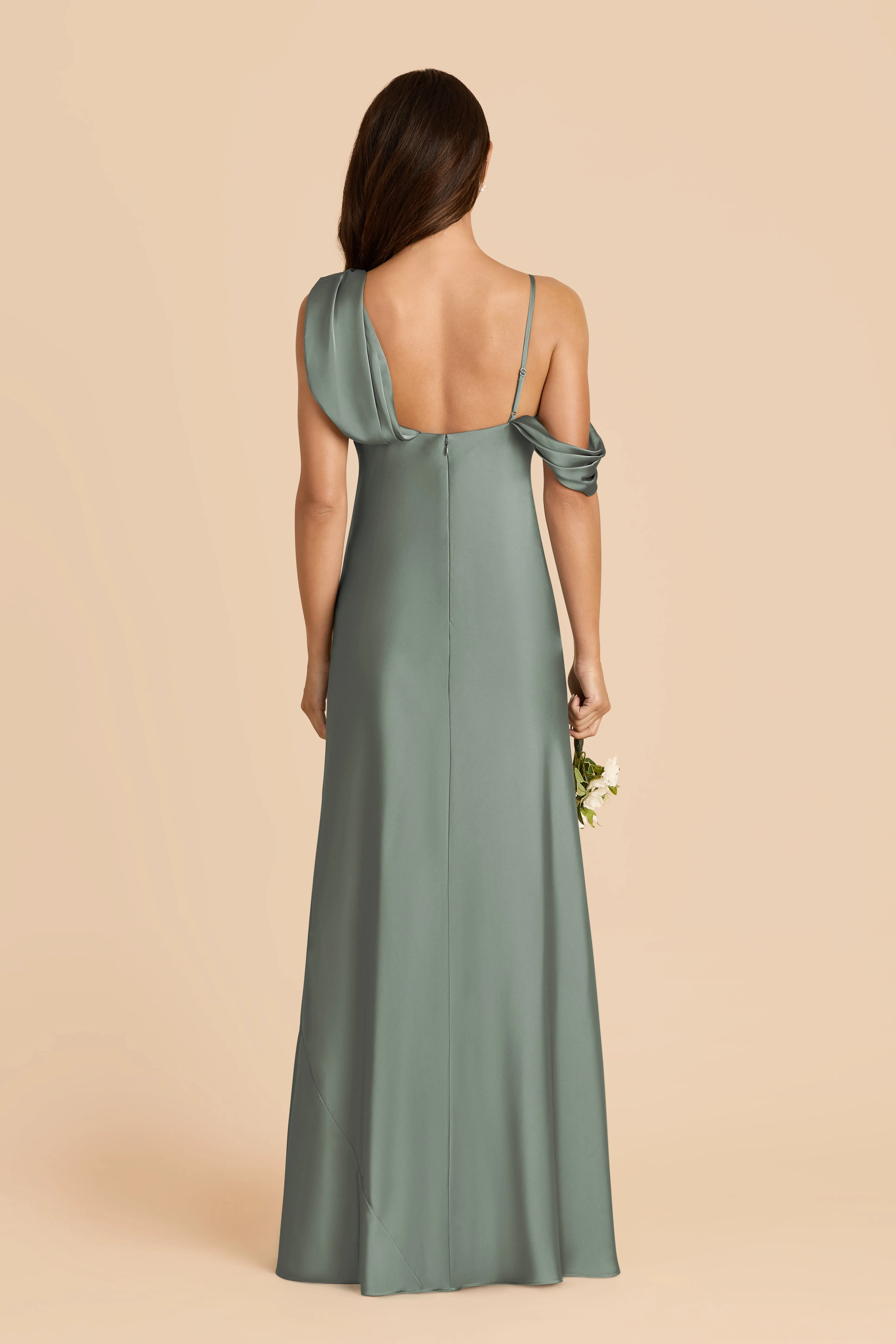 Freya Matte Satin Dress - Sea Glass sold by Birdy Grey product image thumbnail 4