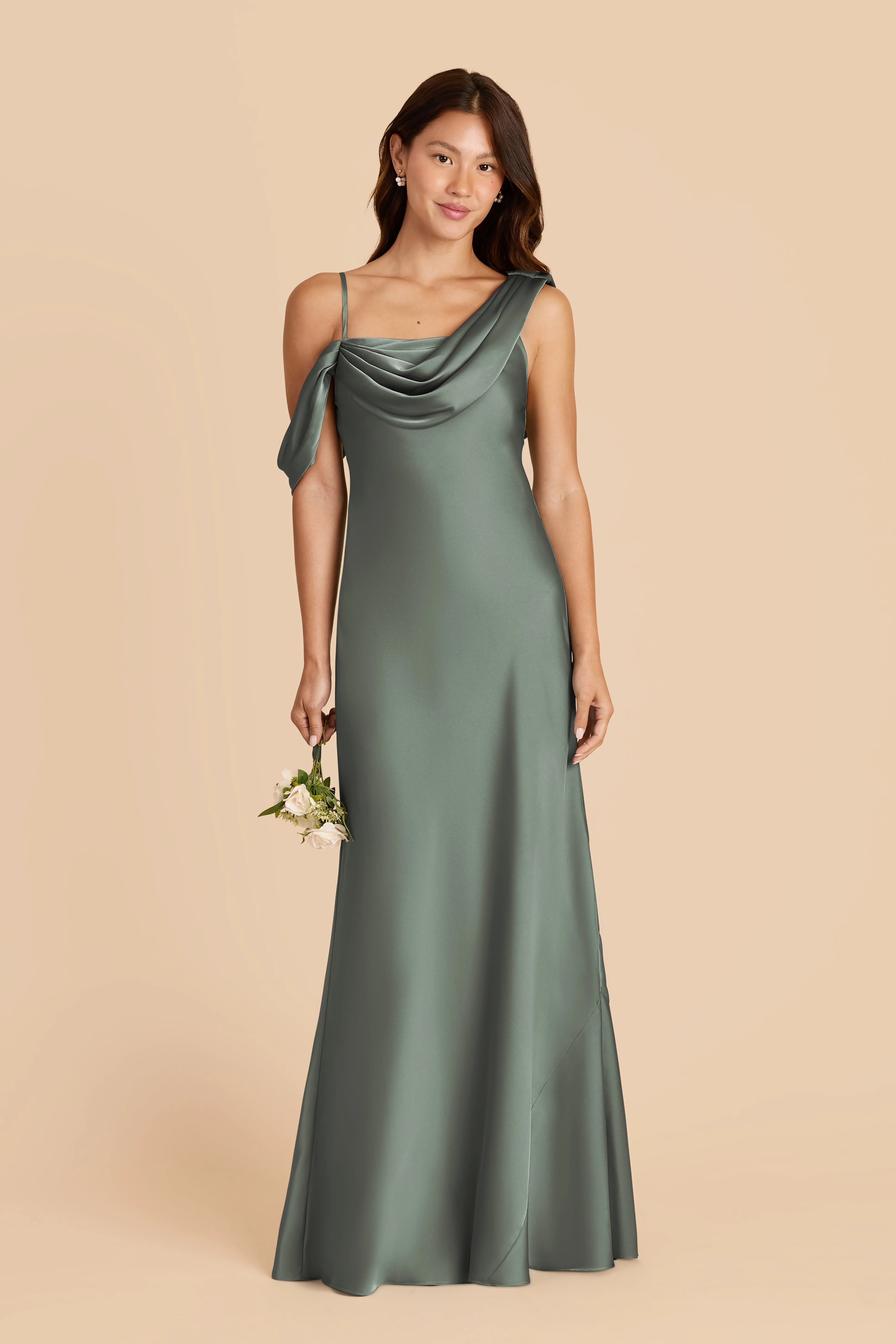 Freya Matte Satin Dress - Sea Glass sold by Birdy Grey product image thumbnail 2