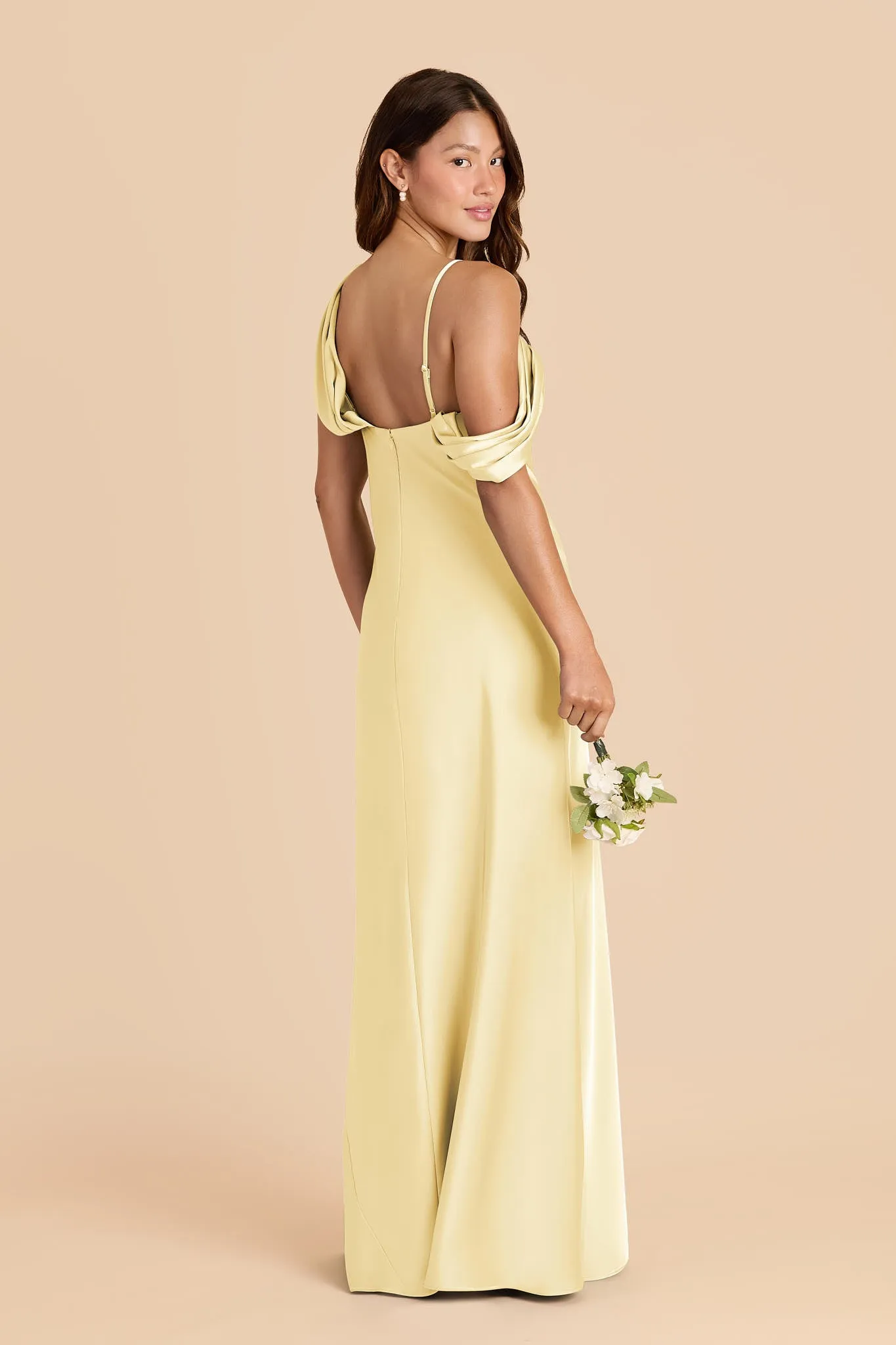 Freya Matte Satin Dress - Lemon Sorbet sold by Birdy Grey product image thumbnail 3