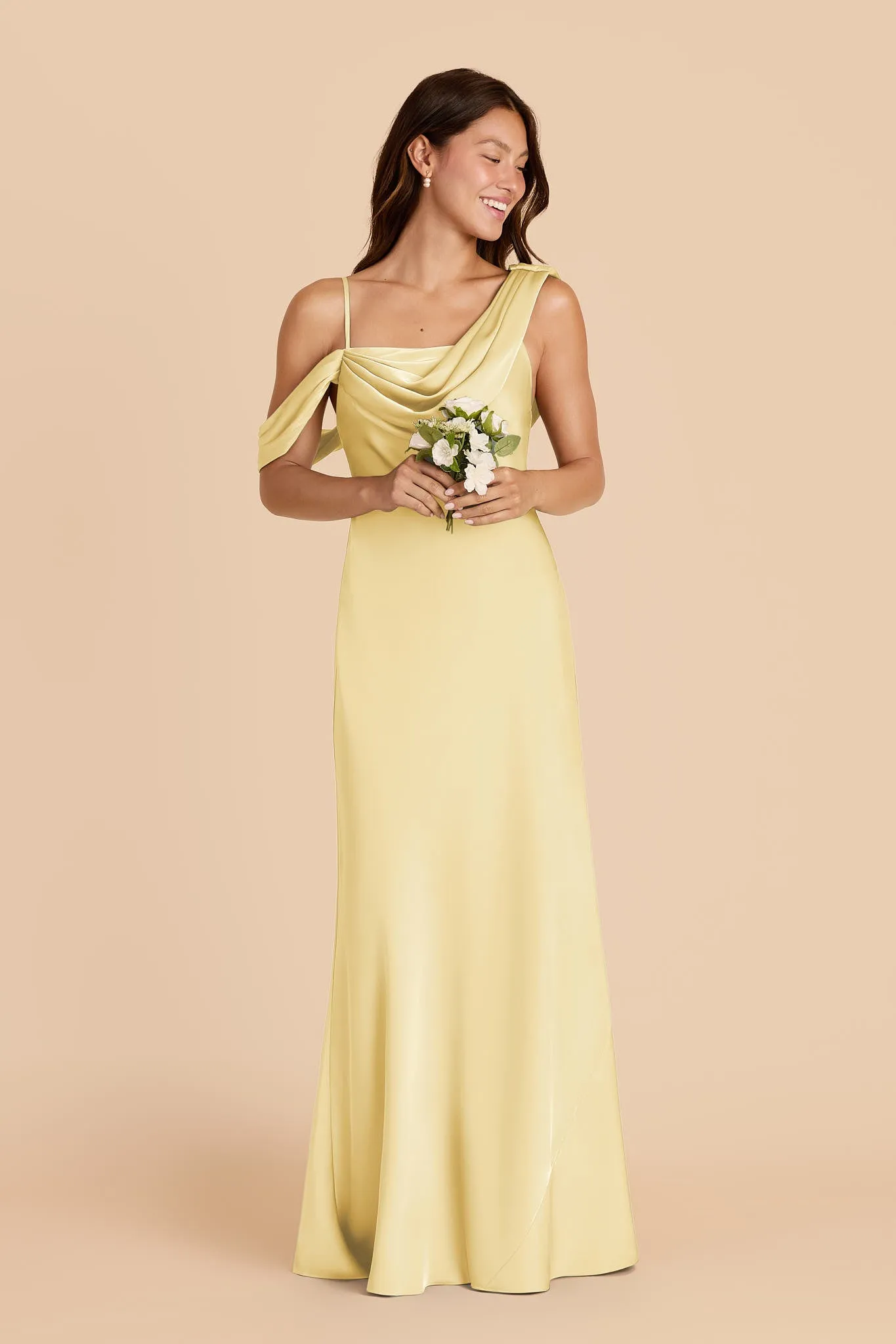 Freya Matte Satin Dress - Lemon Sorbet sold by Birdy Grey product image thumbnail 2