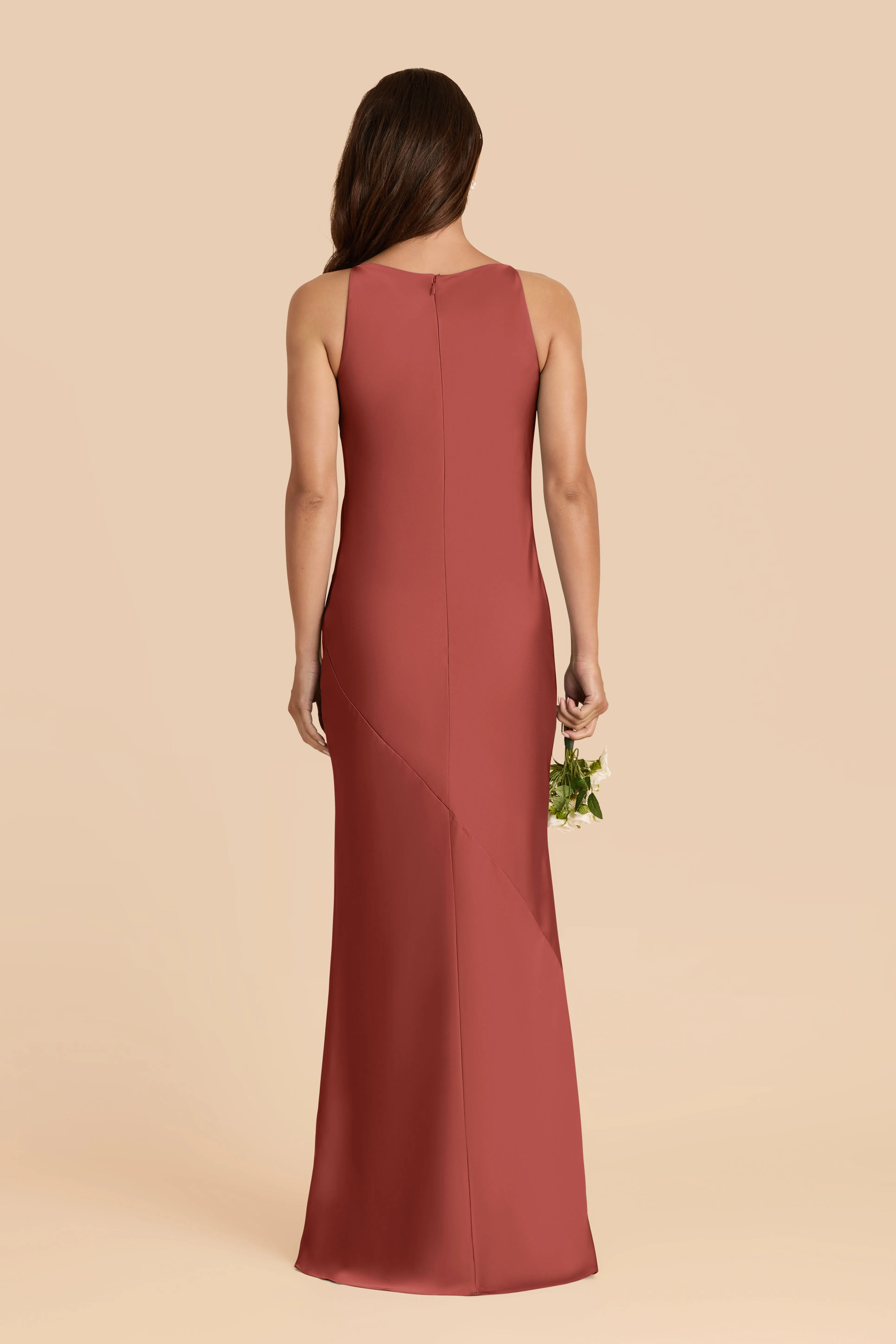 Destiny Matte Satin Dress - Spice sold by Birdy Grey product image thumbnail 4