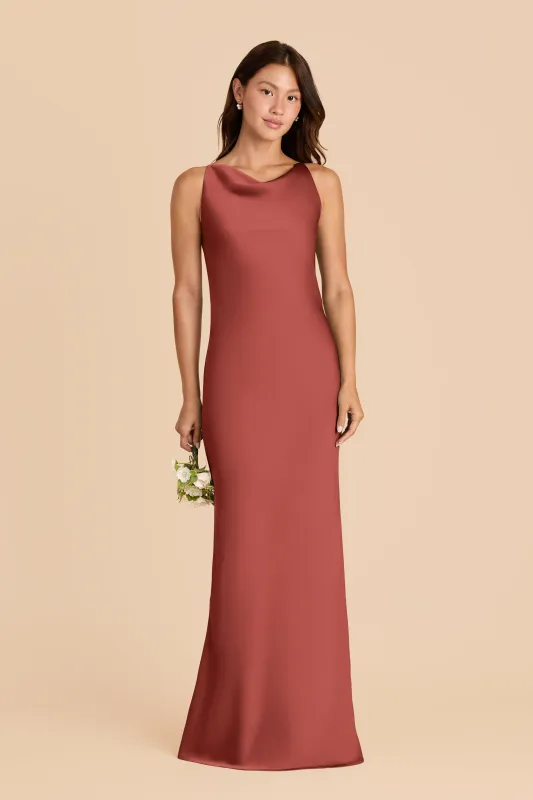 Destiny Matte Satin Dress - Spice sold by Birdy Grey