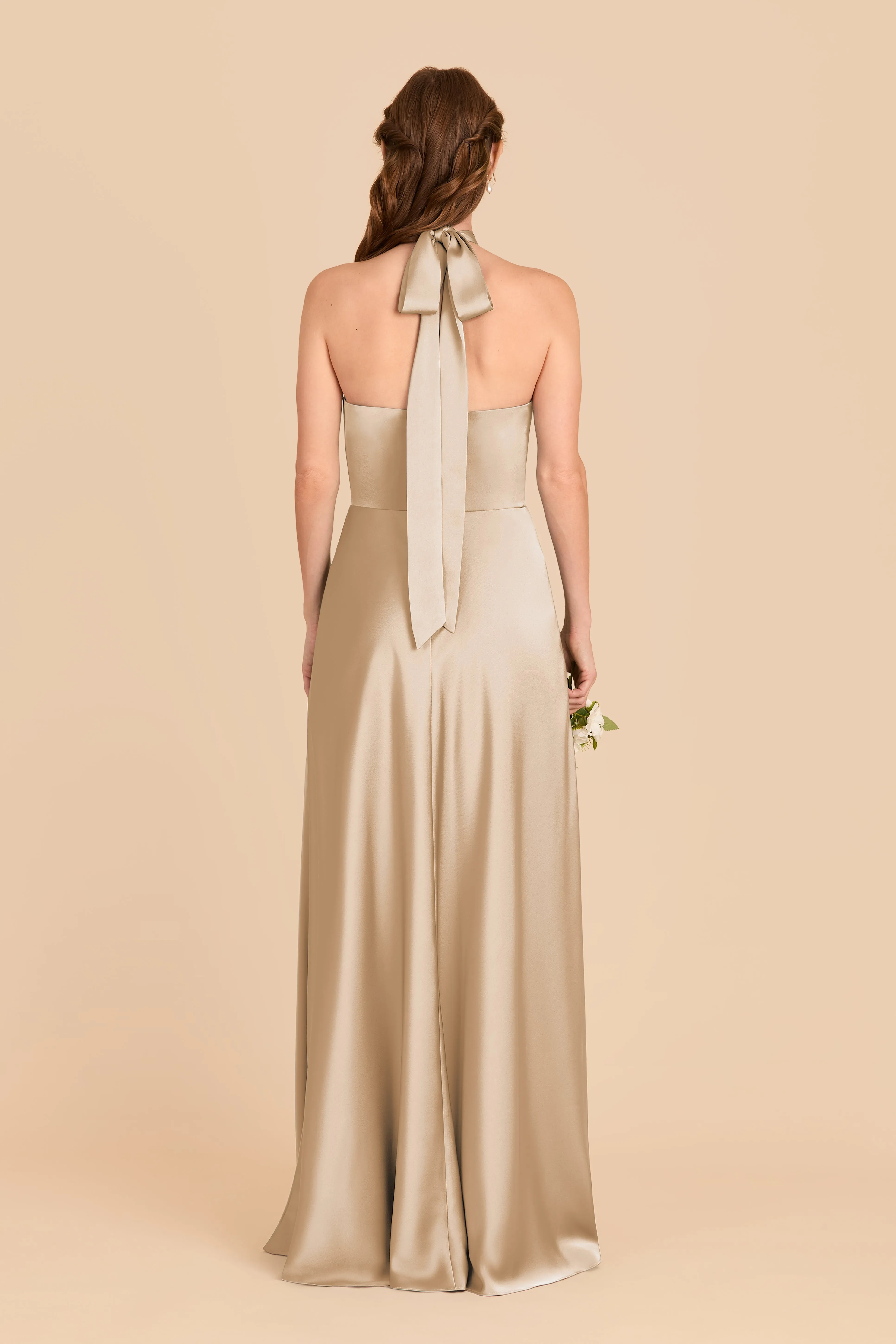 Monica Matte Satin Dress - Gold sold by Birdy Grey product image thumbnail 3
