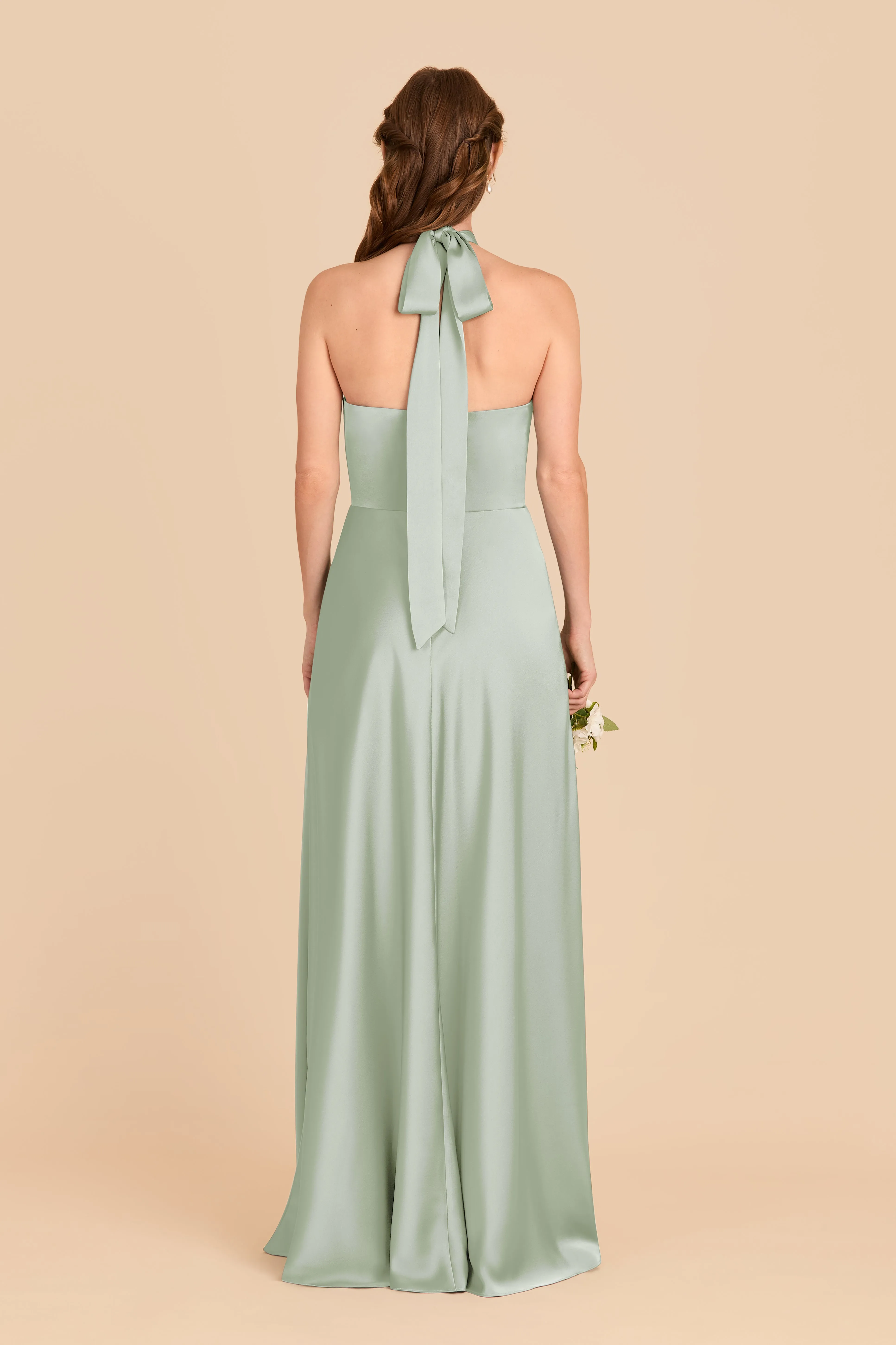 Monica Matte Satin Dress - Sage sold by Birdy Grey product image thumbnail 5