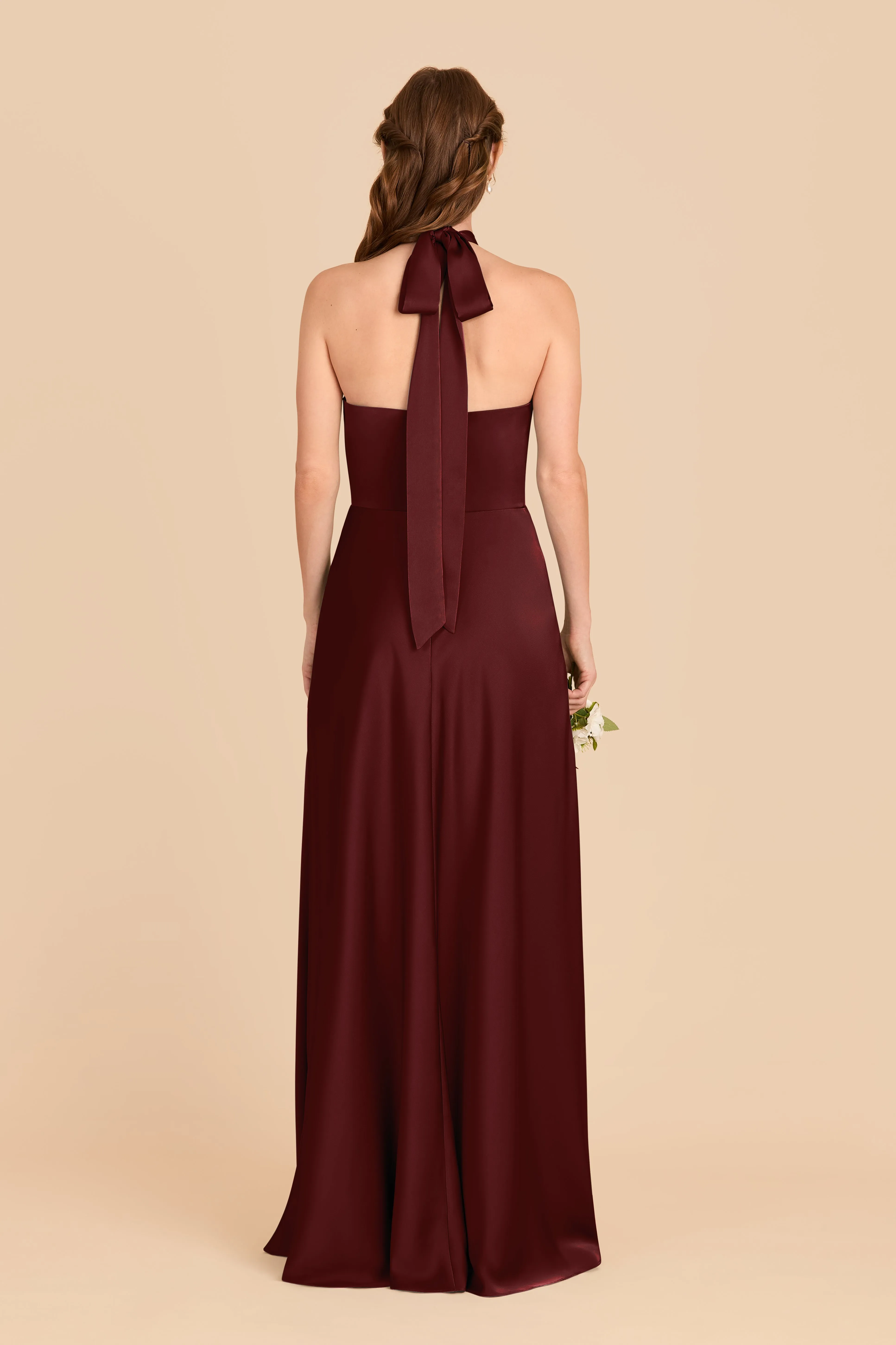 Monica Matte Satin Dress - Cabernet sold by Birdy Grey product image thumbnail 5