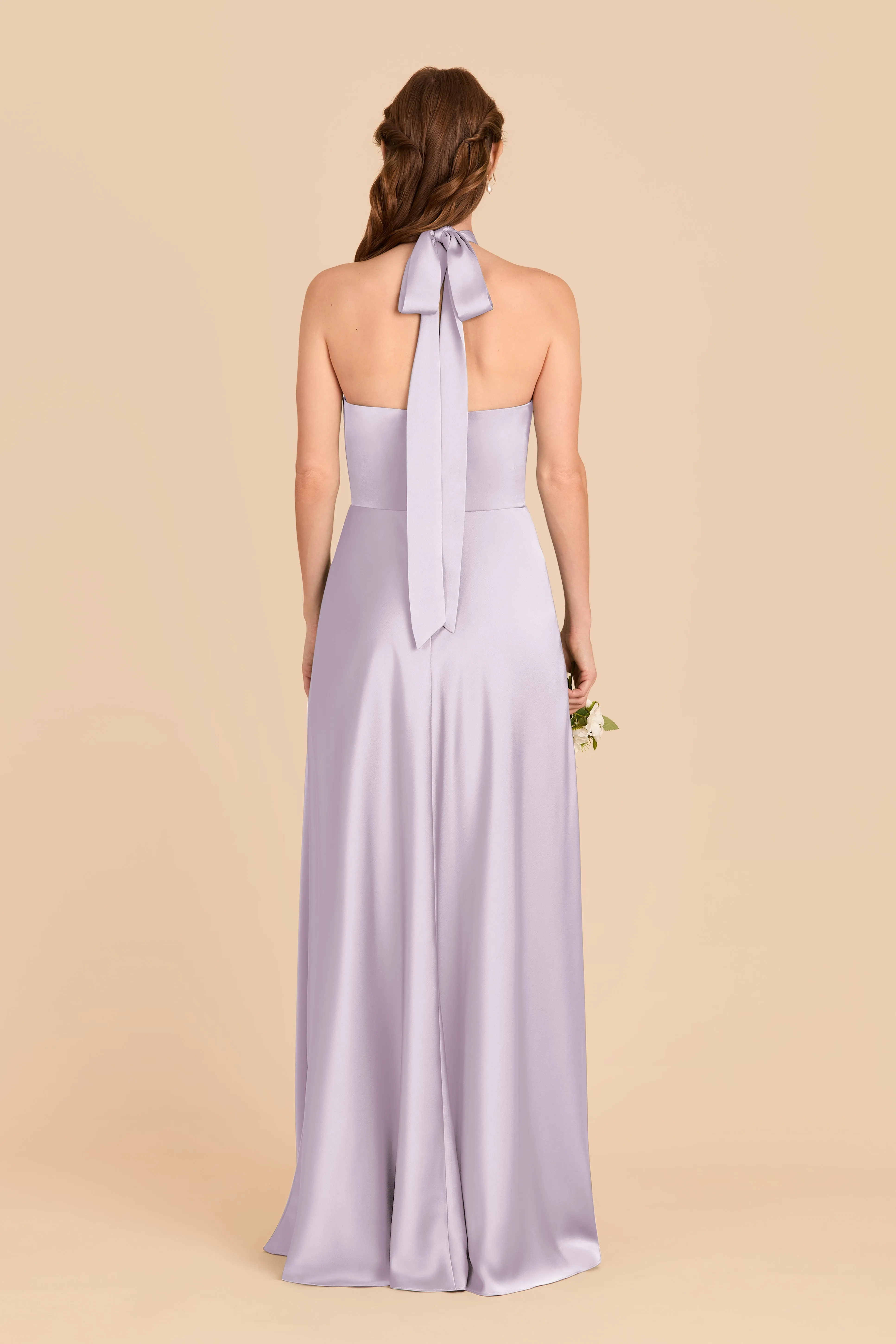 Monica Matte Satin Dress - Dusty Lilac sold by Birdy Grey product image thumbnail 5