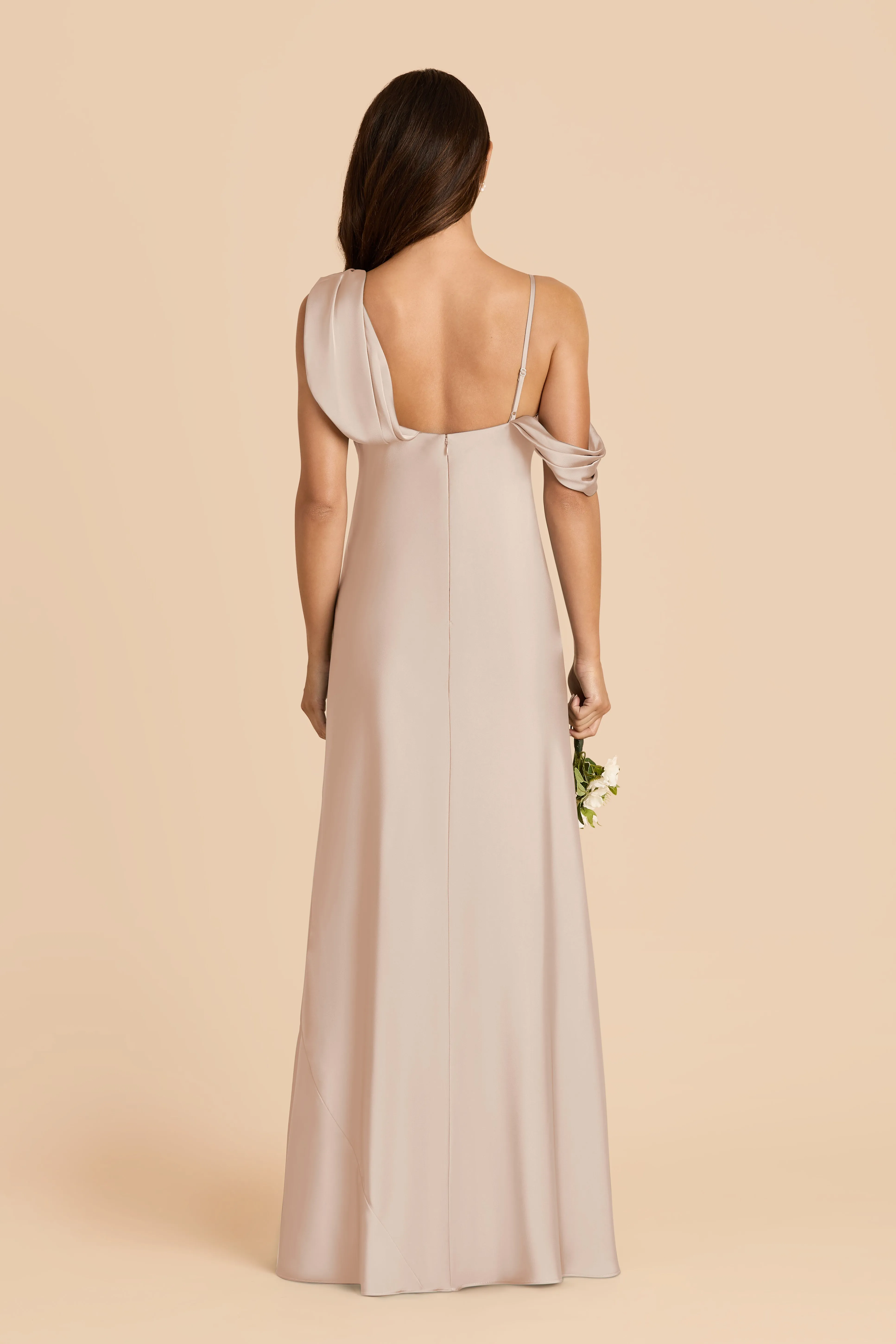 Freya Matte Satin Dress - Taupe sold by Birdy Grey product image thumbnail 4