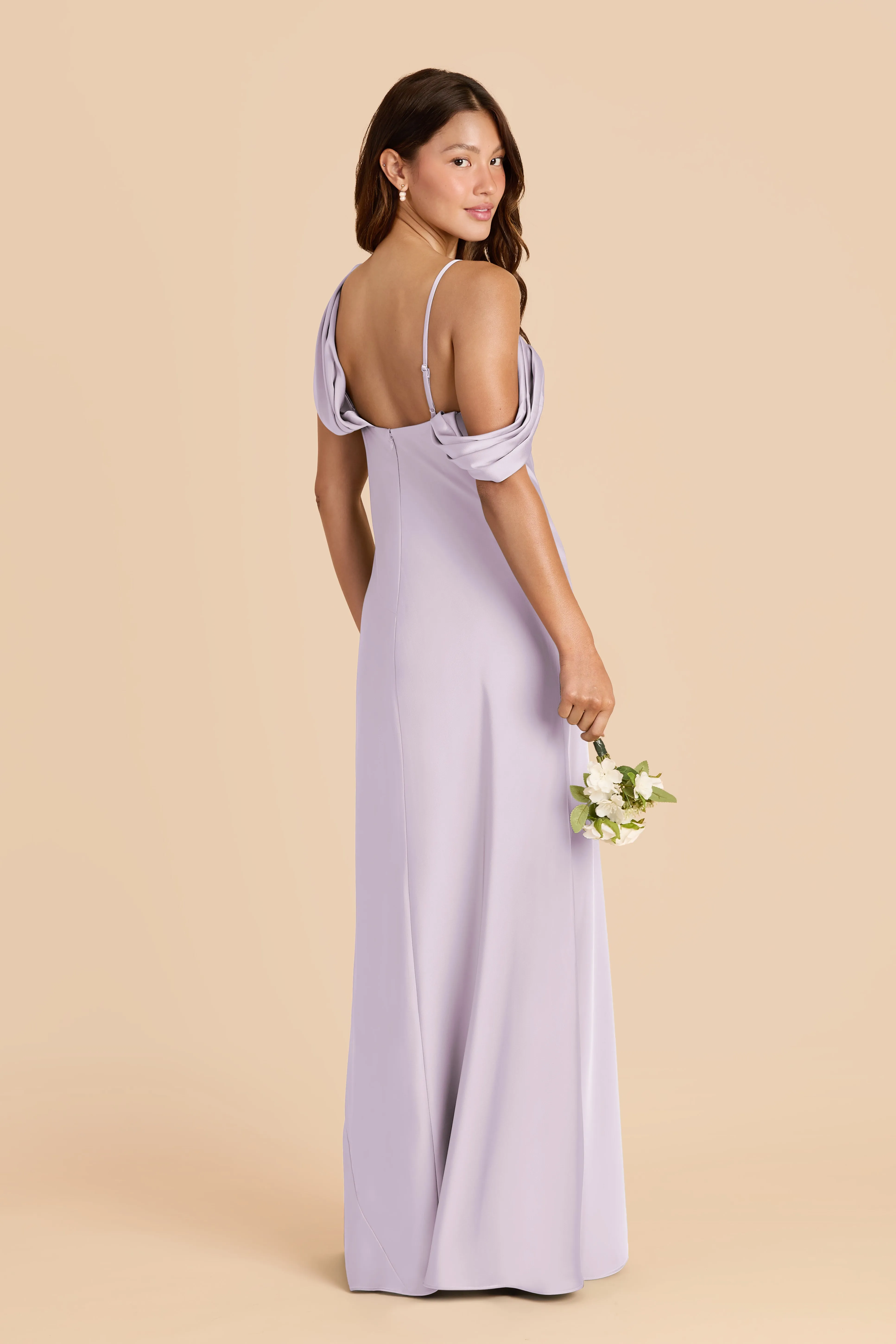 Freya Matte Satin Dress - Dusty Lilac sold by Birdy Grey product image thumbnail 3