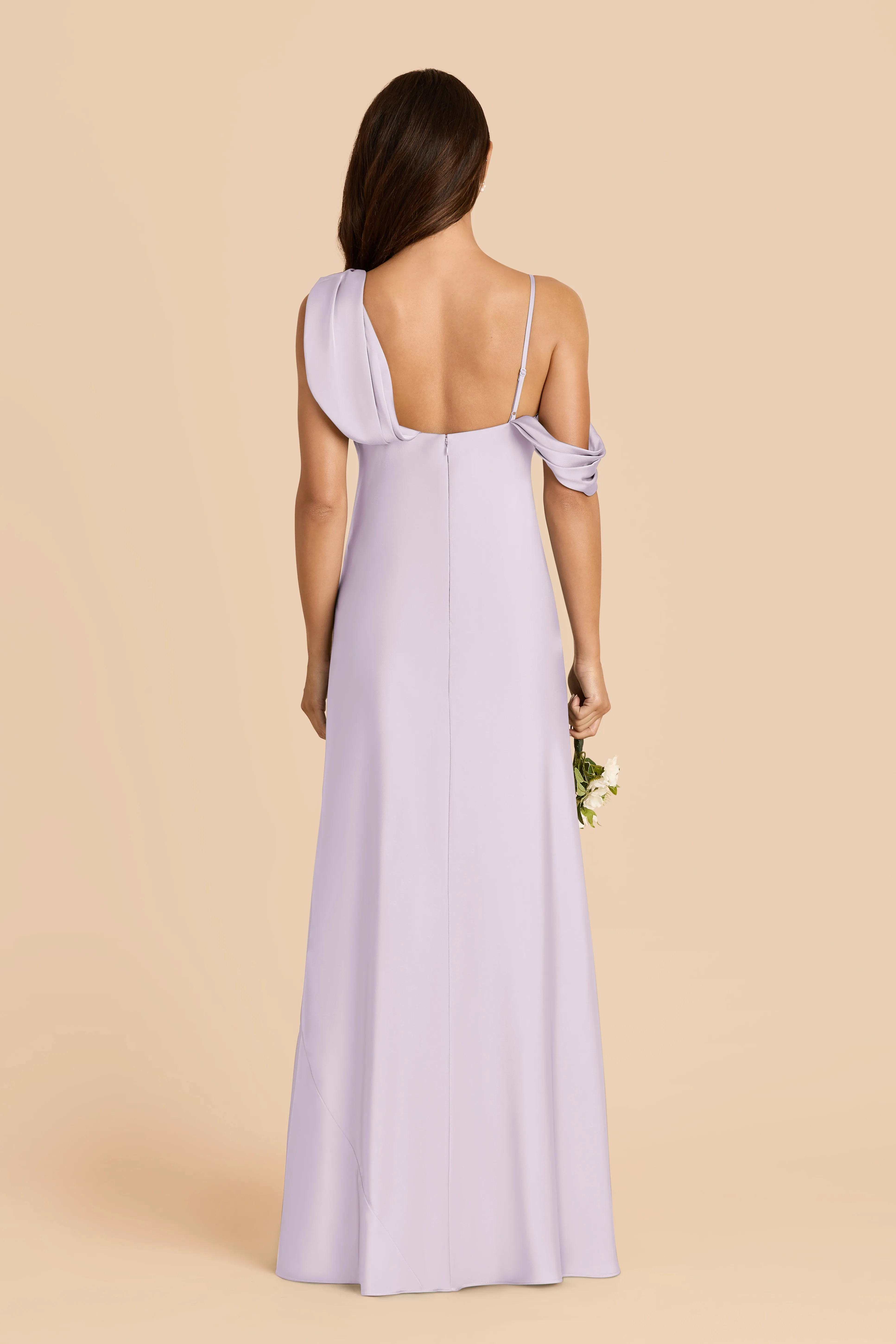 Freya Matte Satin Dress - Dusty Lilac sold by Birdy Grey product image thumbnail 4