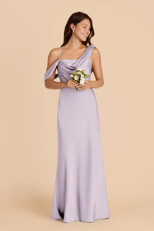 Freya Matte Satin Dress - Dusty Lilac sold by Birdy Grey
