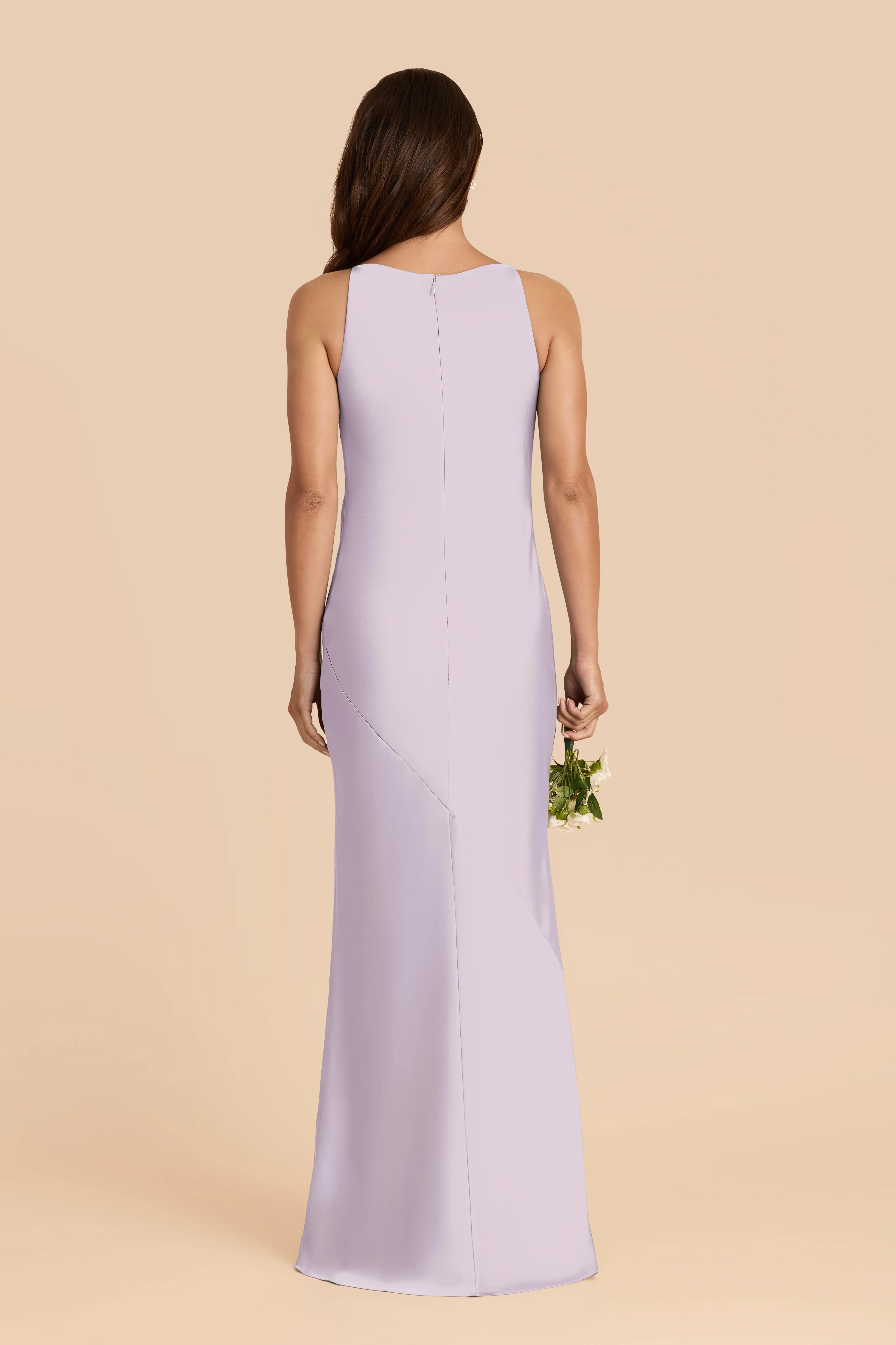 Destiny Matte Satin Dress - Dusty Lilac sold by Birdy Grey product image thumbnail 4