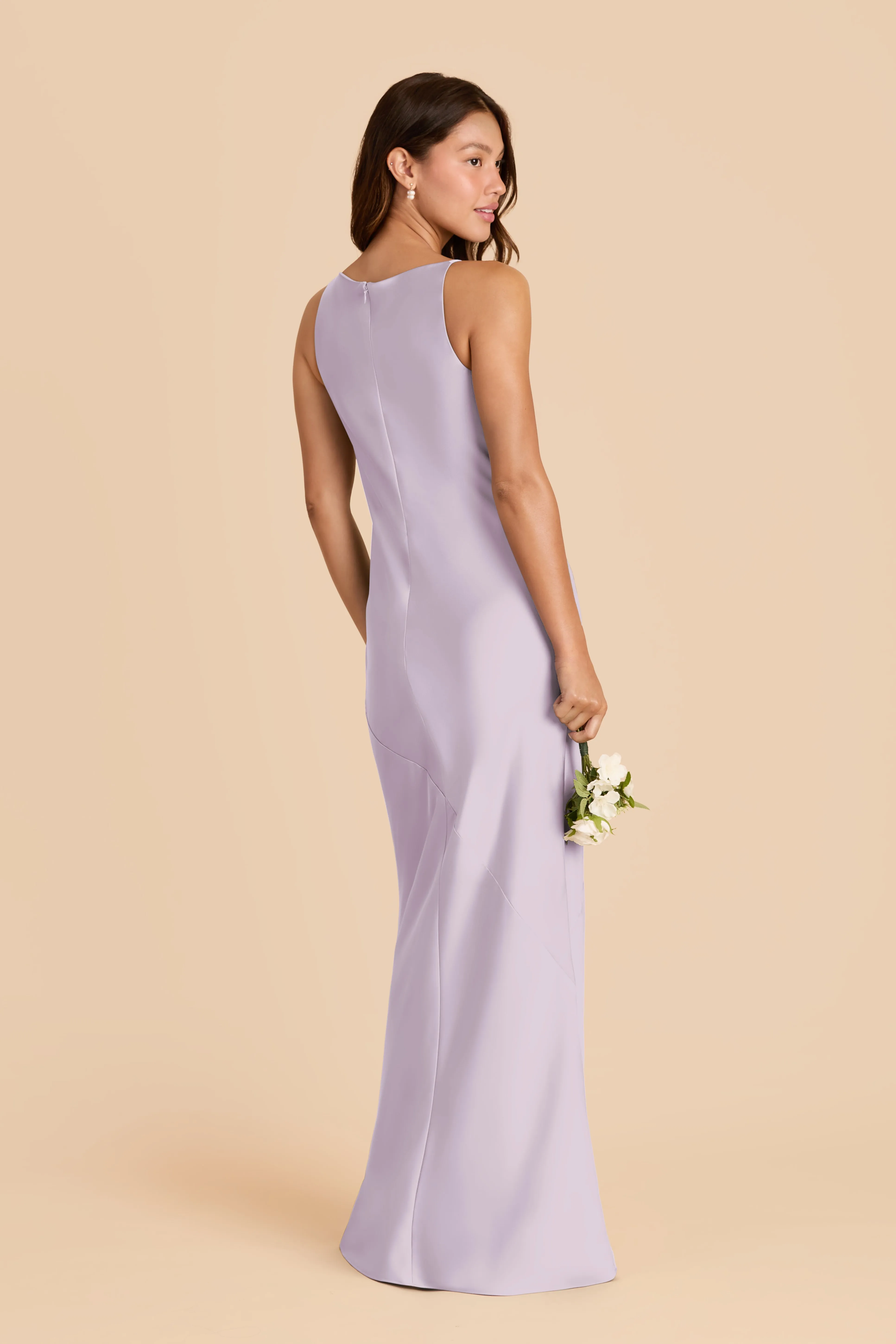 Destiny Matte Satin Dress - Dusty Lilac sold by Birdy Grey product image thumbnail 3