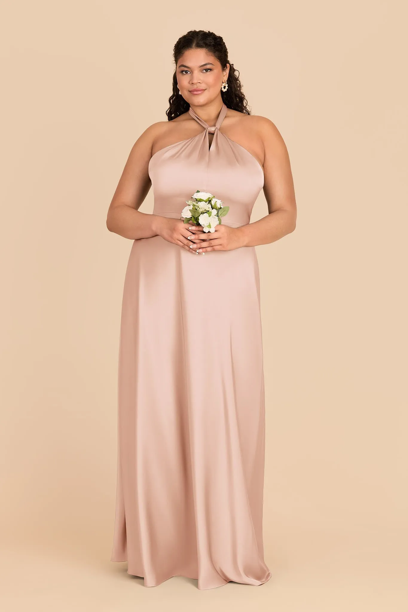 Monica Matte Satin Dress - Rose Gold sold by Birdy Grey product image thumbnail 2