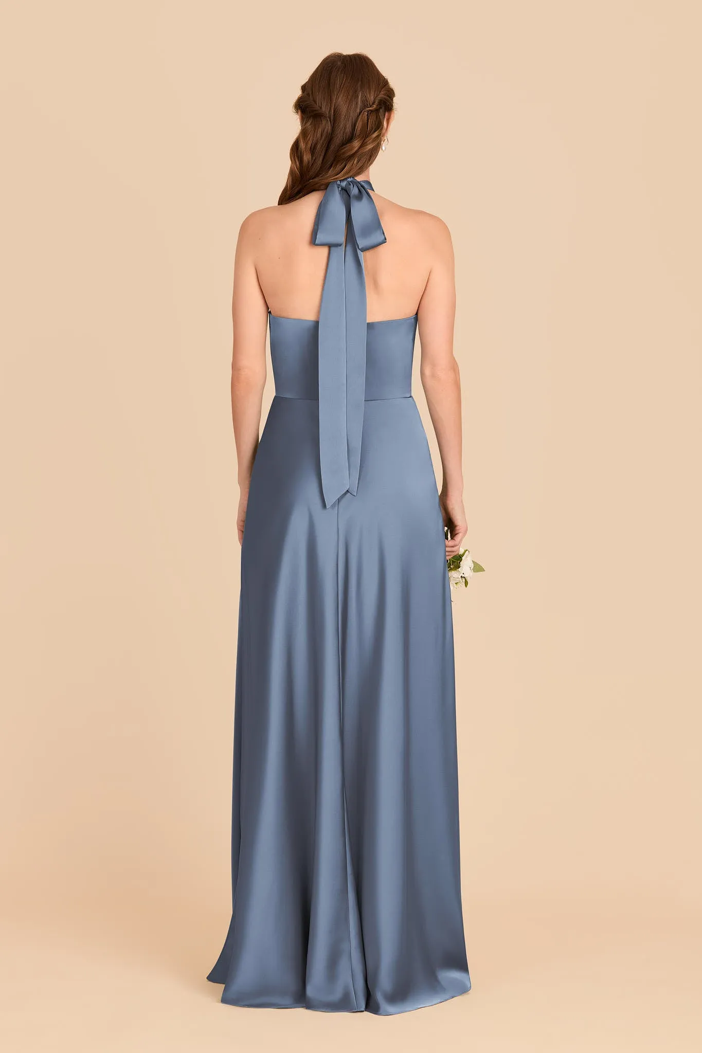 Monica Matte Satin Dress - French Blue sold by Birdy Grey product image thumbnail 5
