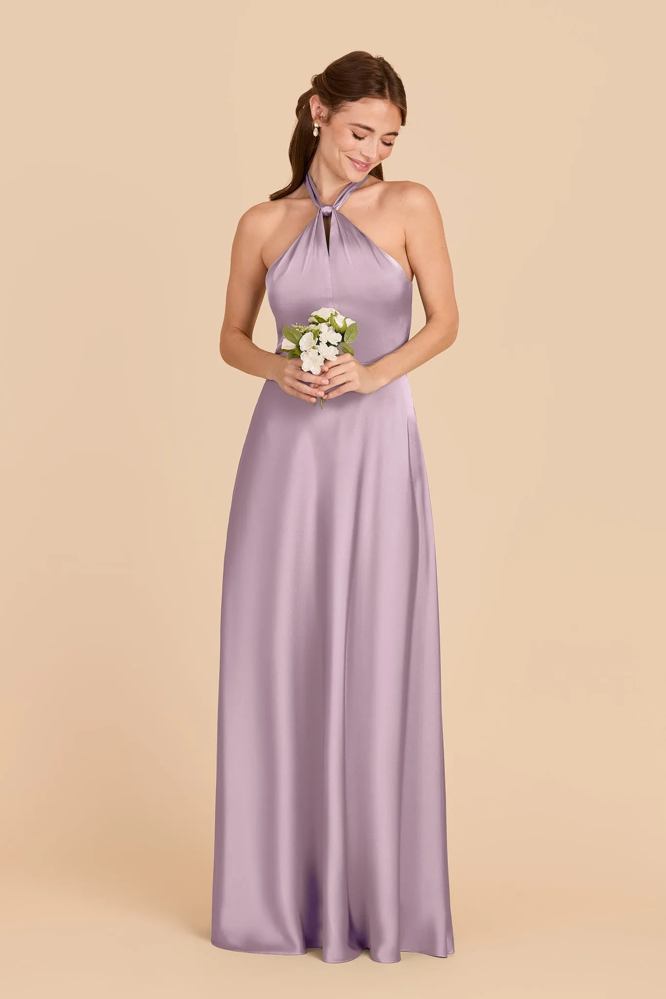 Monica Matte Satin Dress - Lavender sold by Birdy Grey product image thumbnail 3