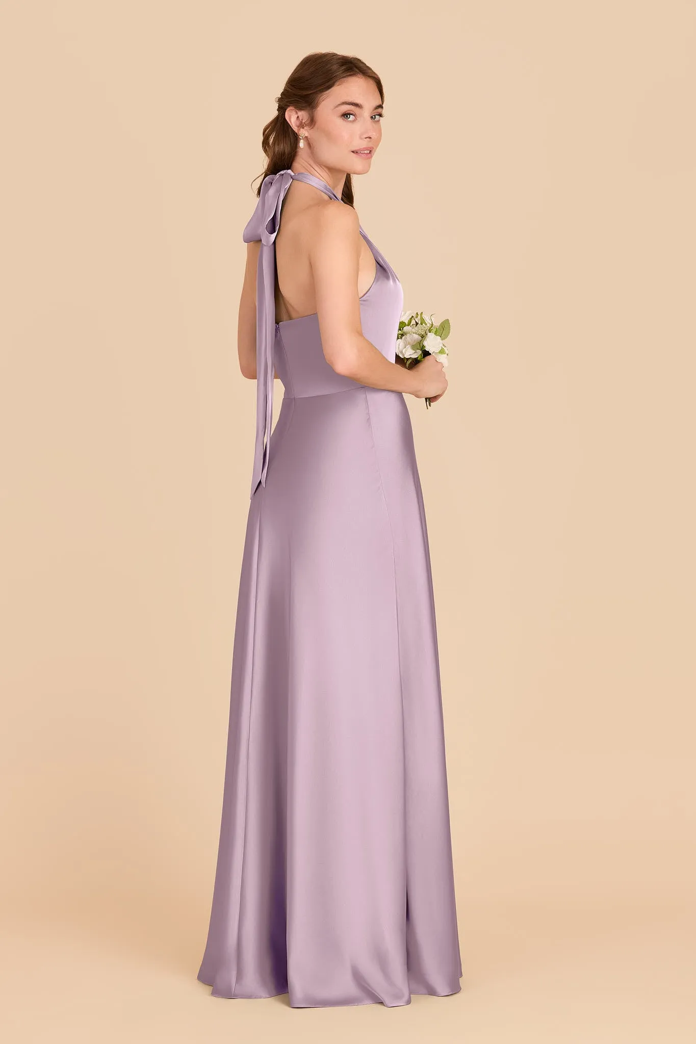 Monica Matte Satin Dress - Lavender sold by Birdy Grey product image thumbnail 4