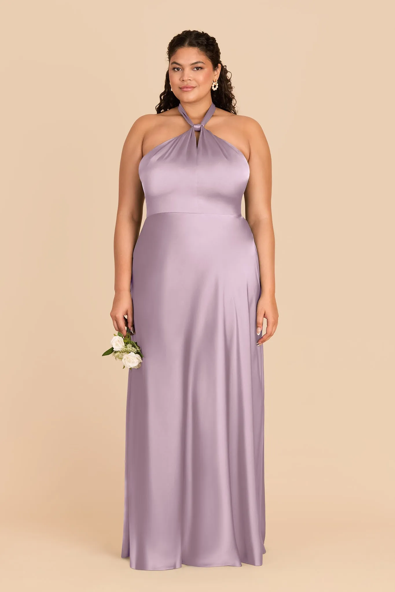 Monica Matte Satin Dress - Lavender sold by Birdy Grey product image thumbnail 2