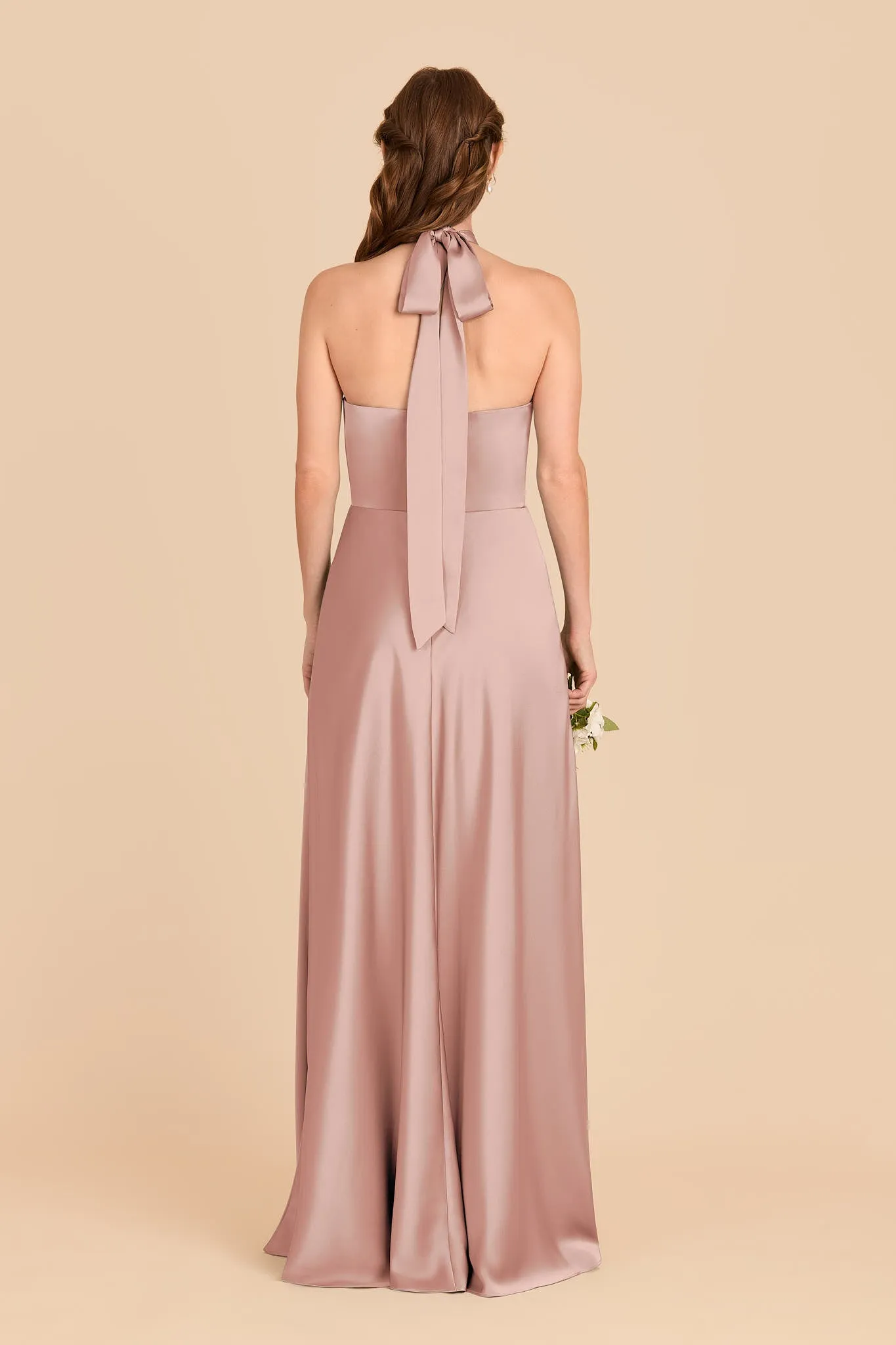 Monica Matte Satin Dress - English Rose sold by Birdy Grey product image thumbnail 5