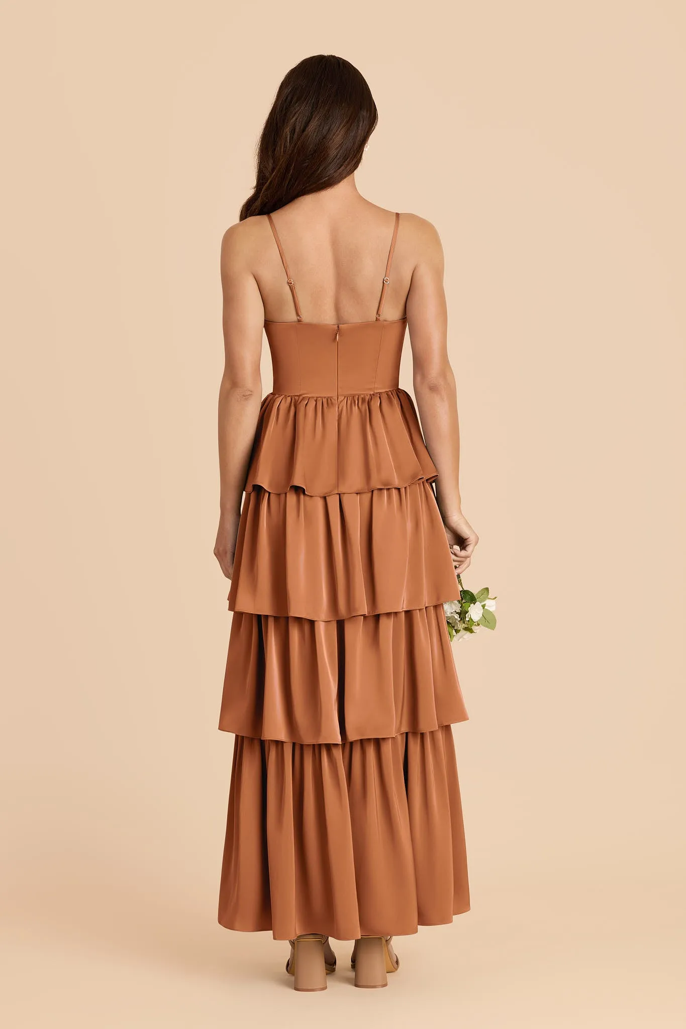 Lola Matte Satin Dress - Rust sold by Birdy Grey product image thumbnail 4