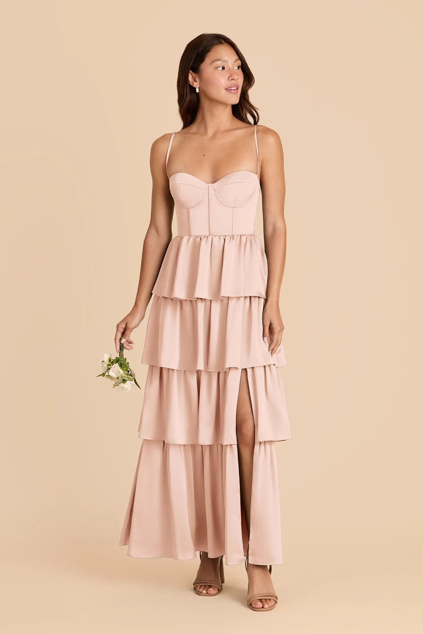 Lola Matte Satin Dress - Rose Gold sold by Birdy Grey product image thumbnail 2